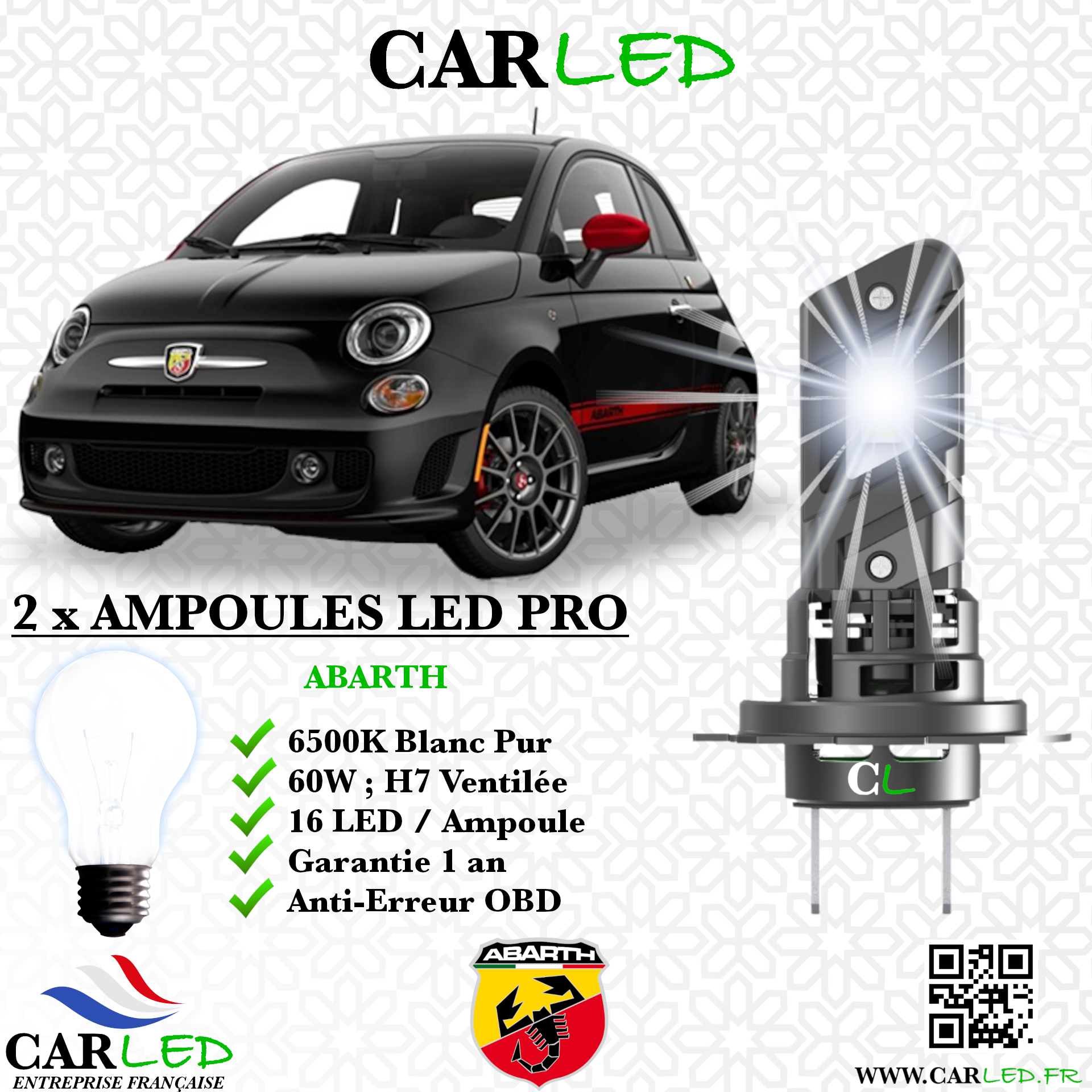 KIT AMPOULE LED ABARTH 500