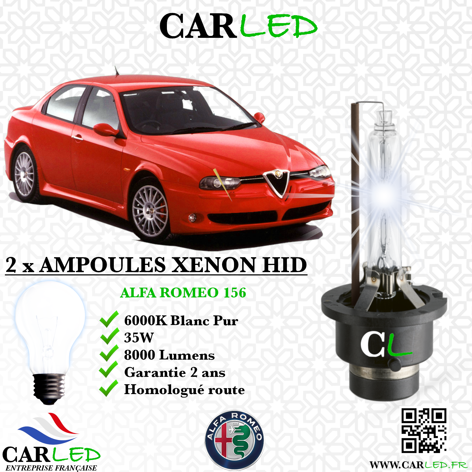 KIT AMPOULE HID XÉNON ALFA ROMEO 156