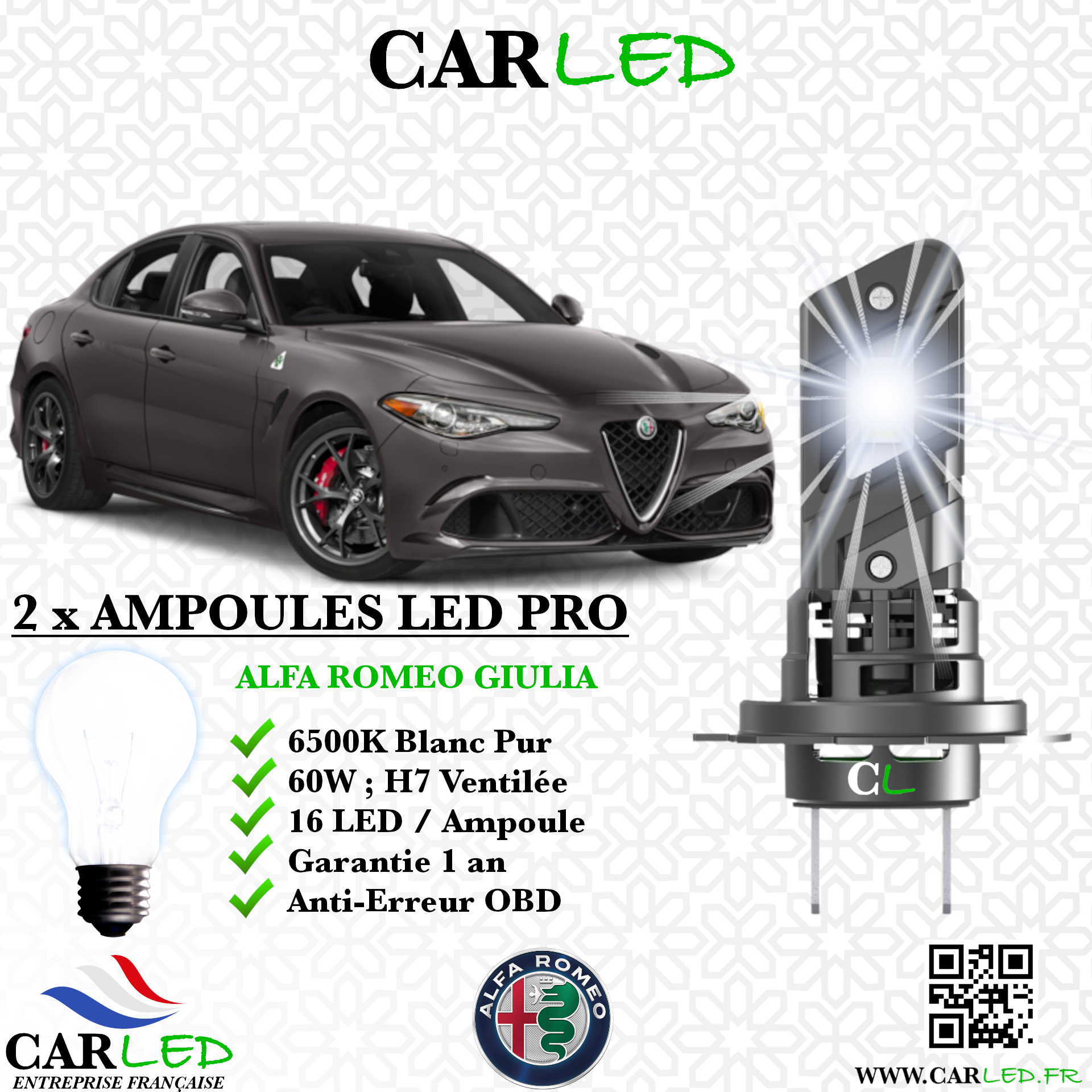 KIT AMPOULE LED ALFA ROMEO GIULIA