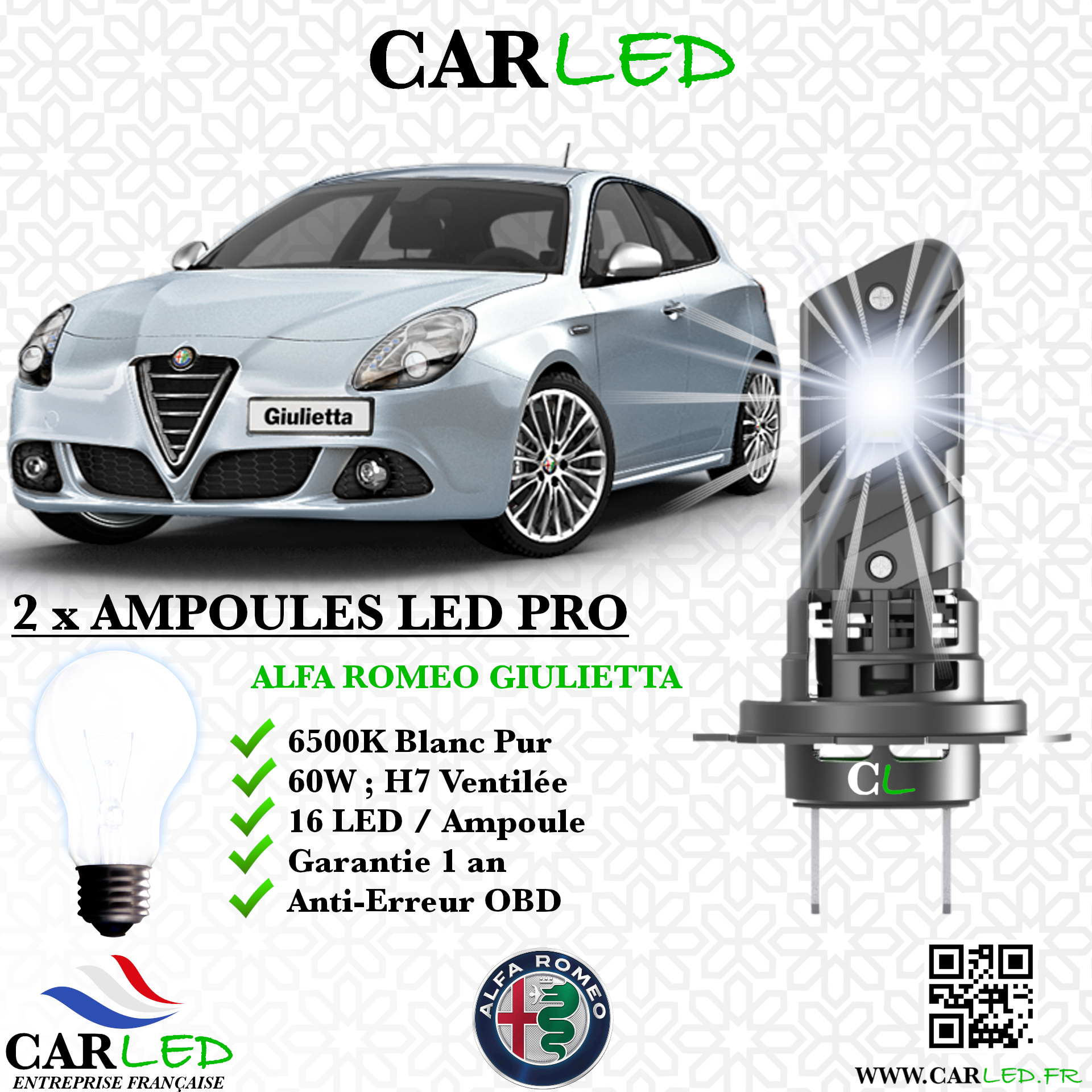KIT AMPOULE LED ALFA ROMEO GIULIETTA