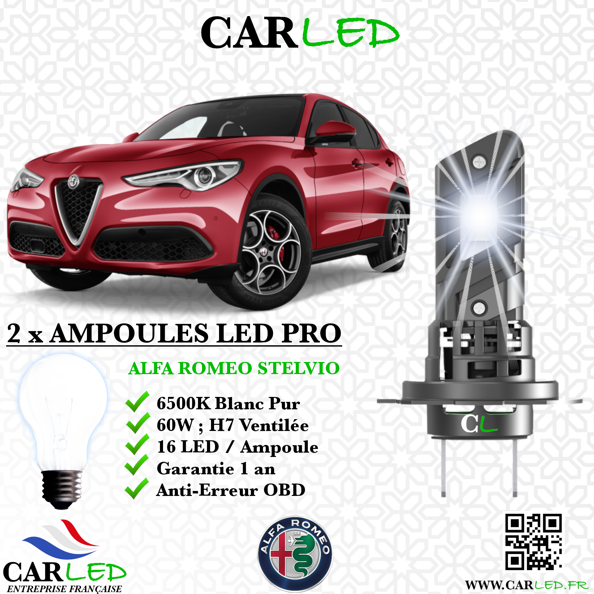 KIT AMPOULE LED ALFA ROMEO STELVIO