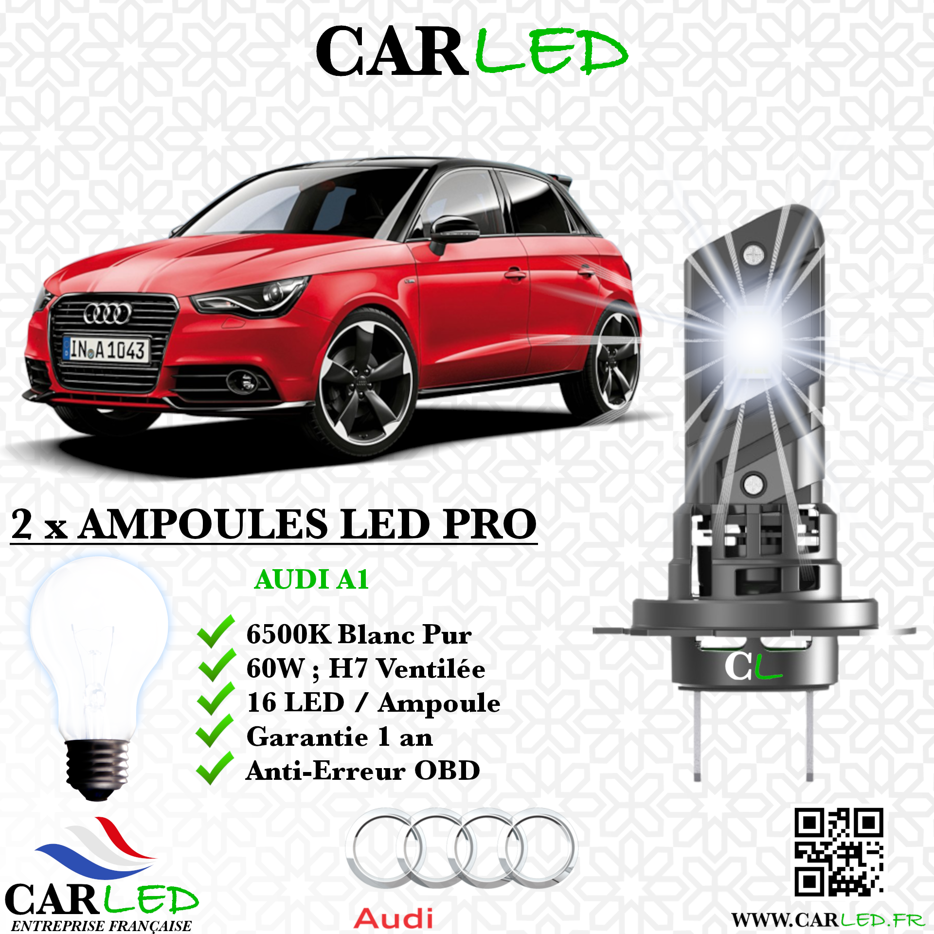 KIT AMPOULE LED AUDI A1