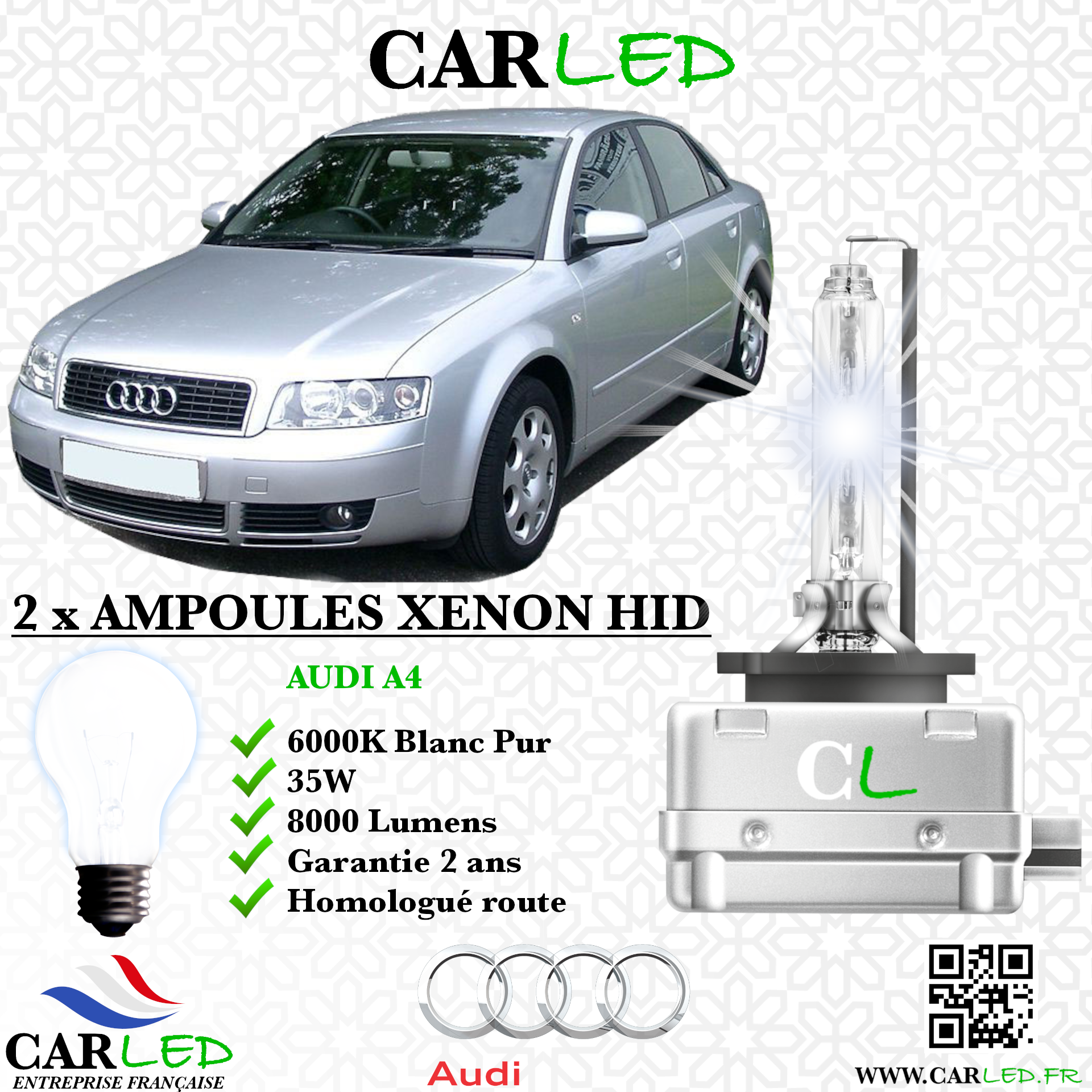 KIT AMPOULE HID XÉNON AUDI A4 B6