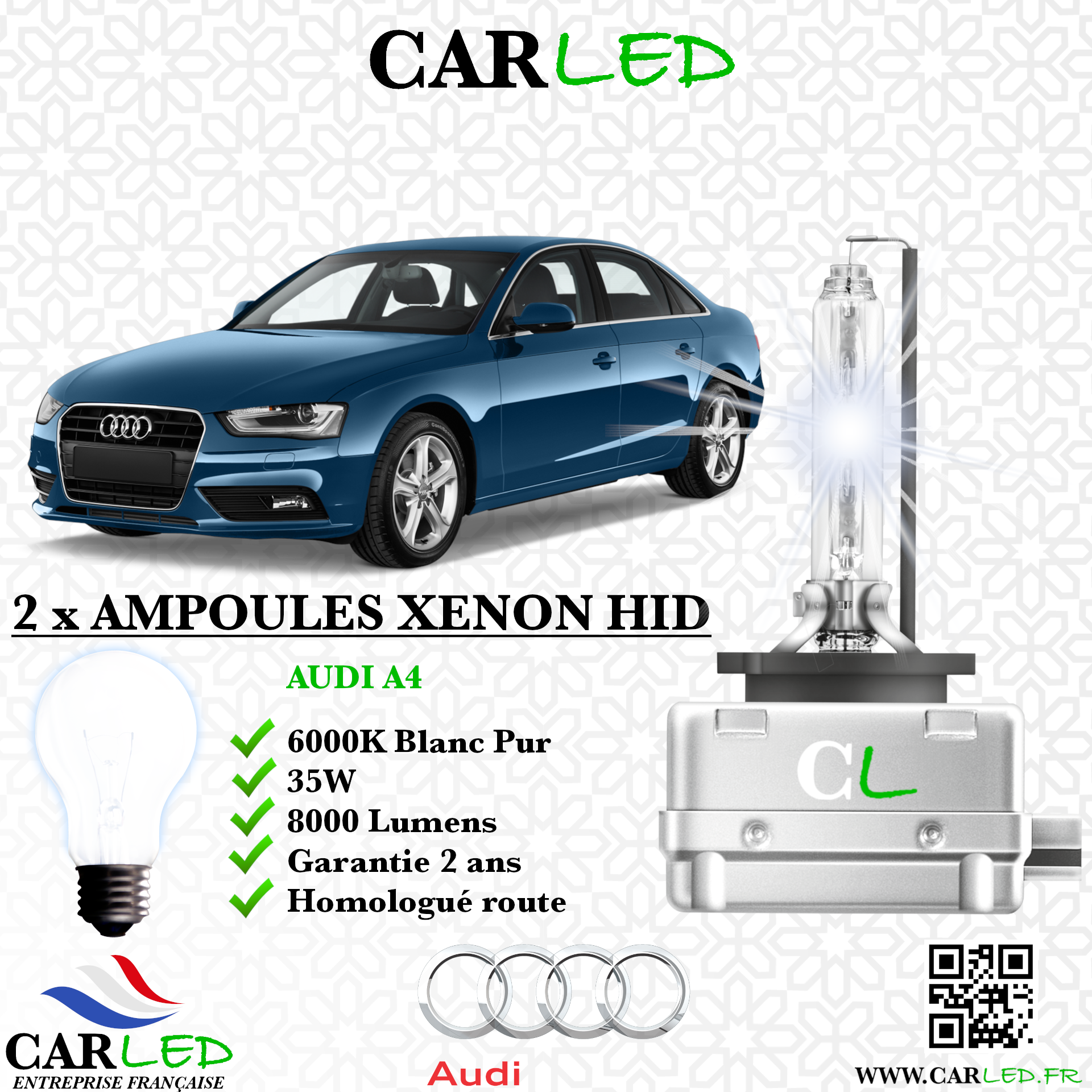 KIT AMPOULE HID XÉNON AUDI A4