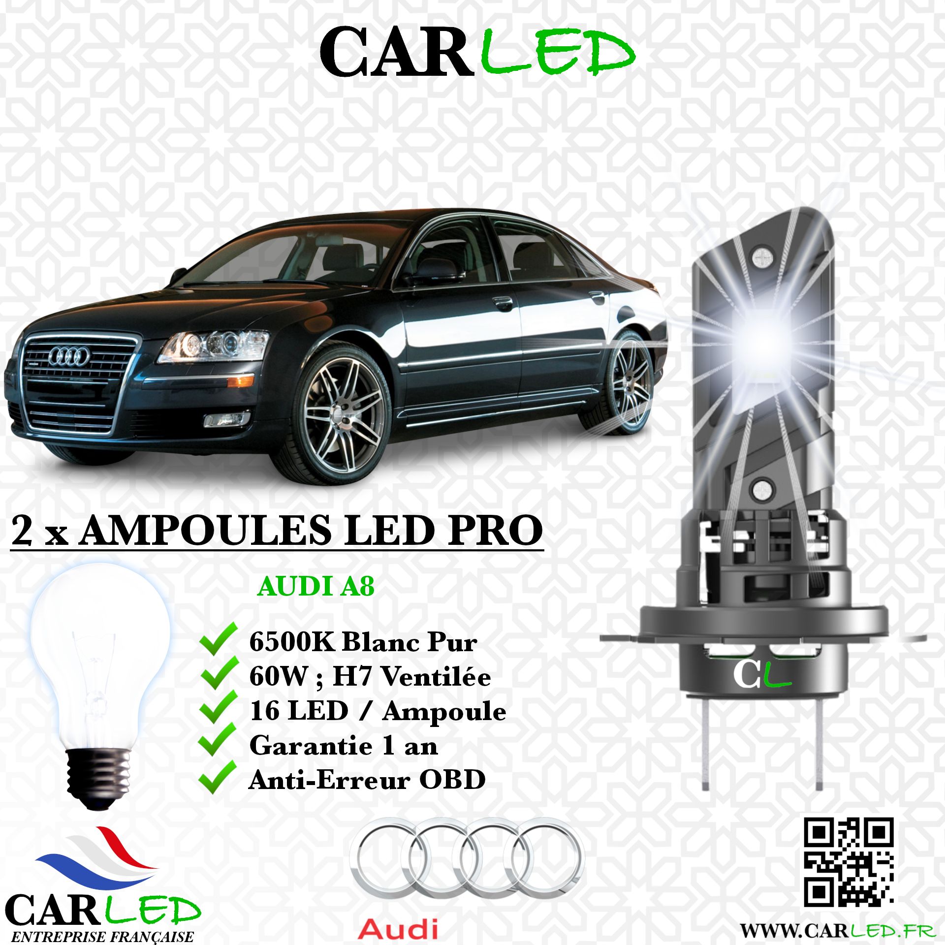 KIT AMPOULE LED AUDI A8