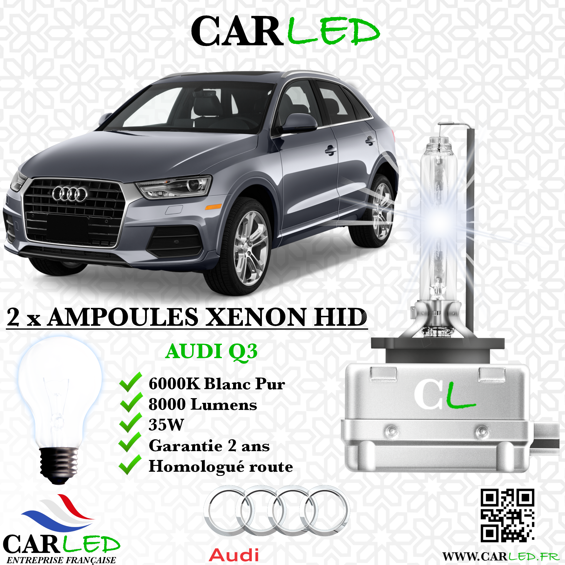 KIT AMPOULE HID XÉNON AUDI Q3