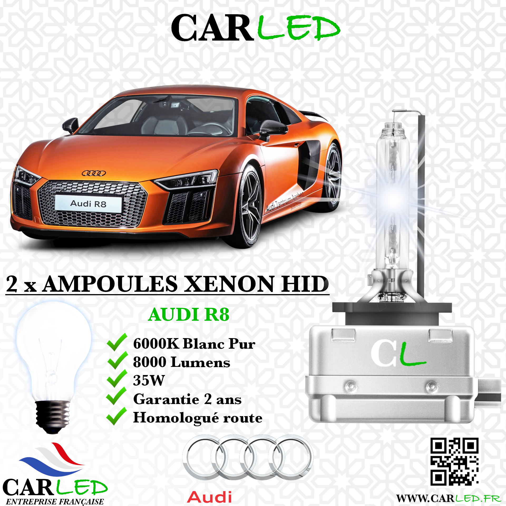 KIT AMPOULE HID XÉNON AUDI R8