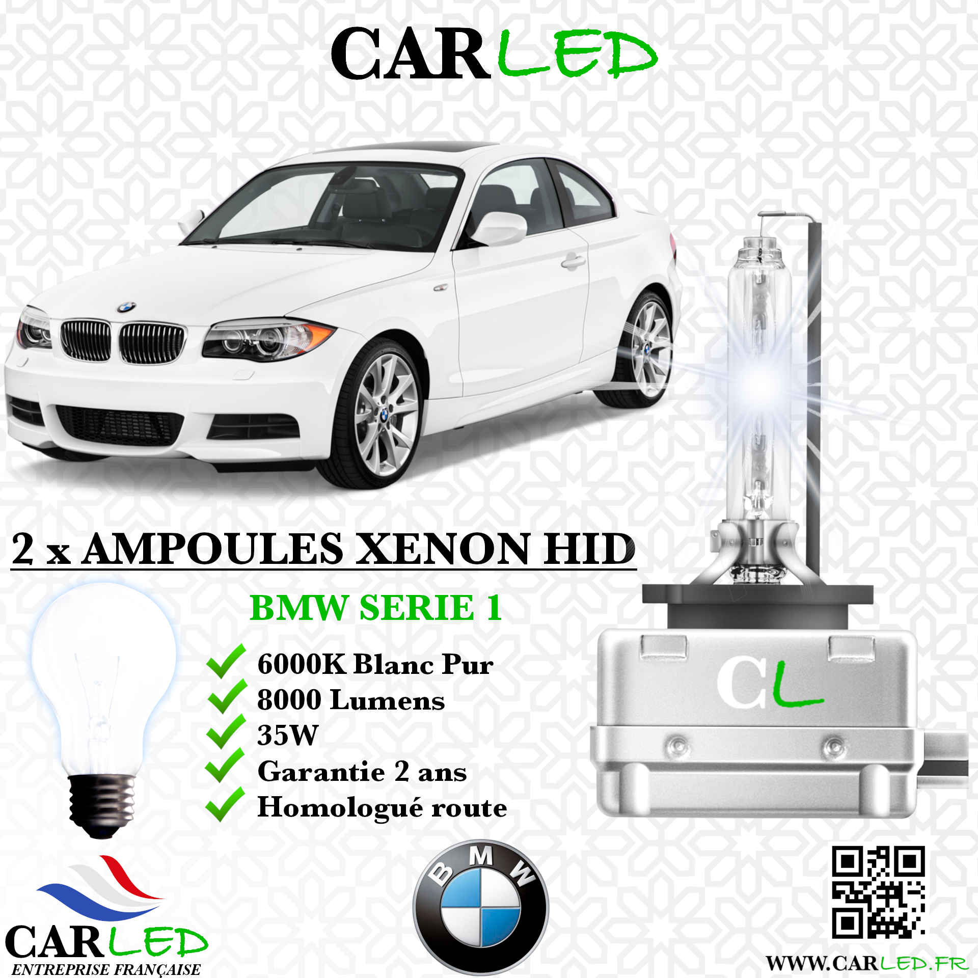 KIT AMPOULE HID XÉNON BMW SERIE 1