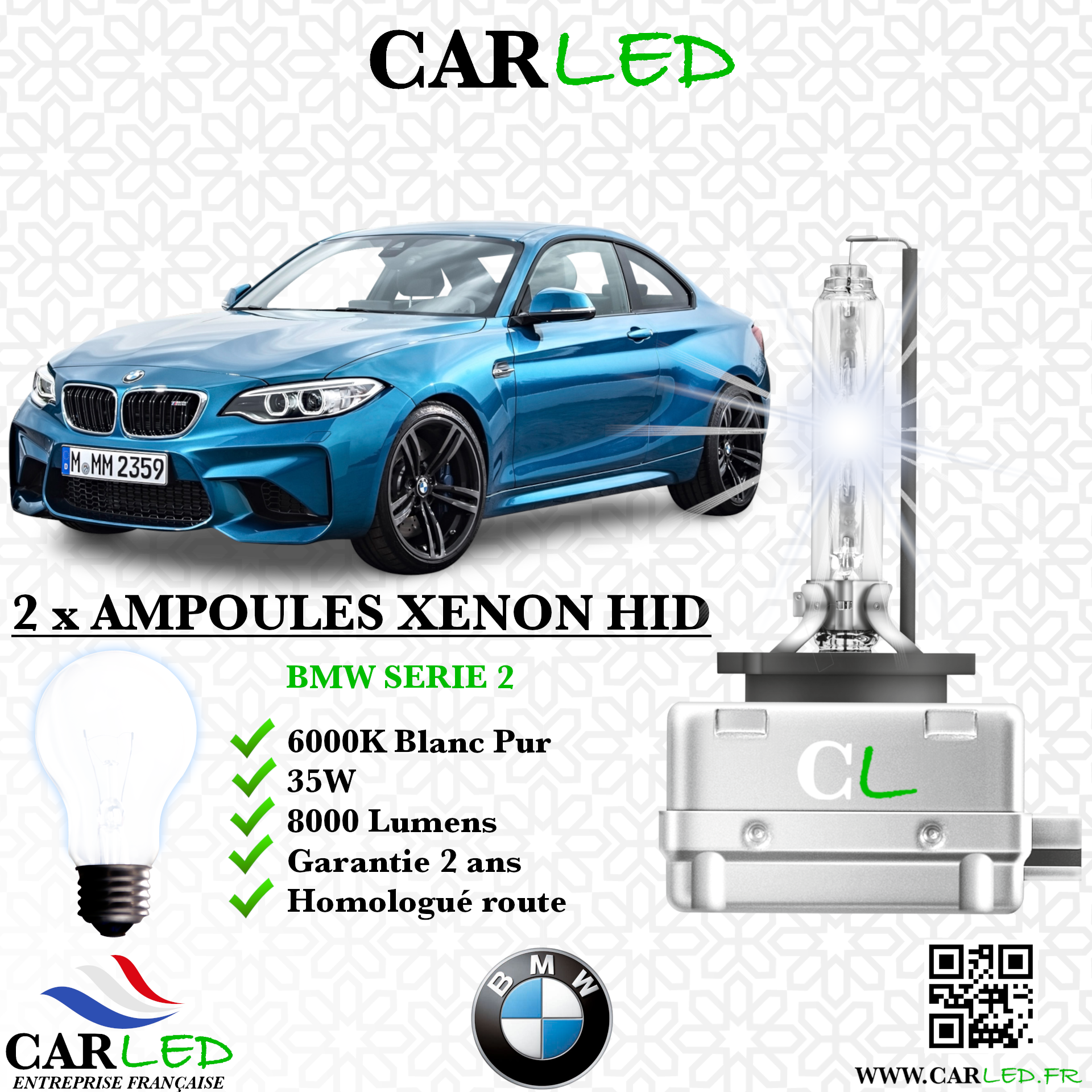KIT AMPOULE HID XÉNON BMW SERIE 2