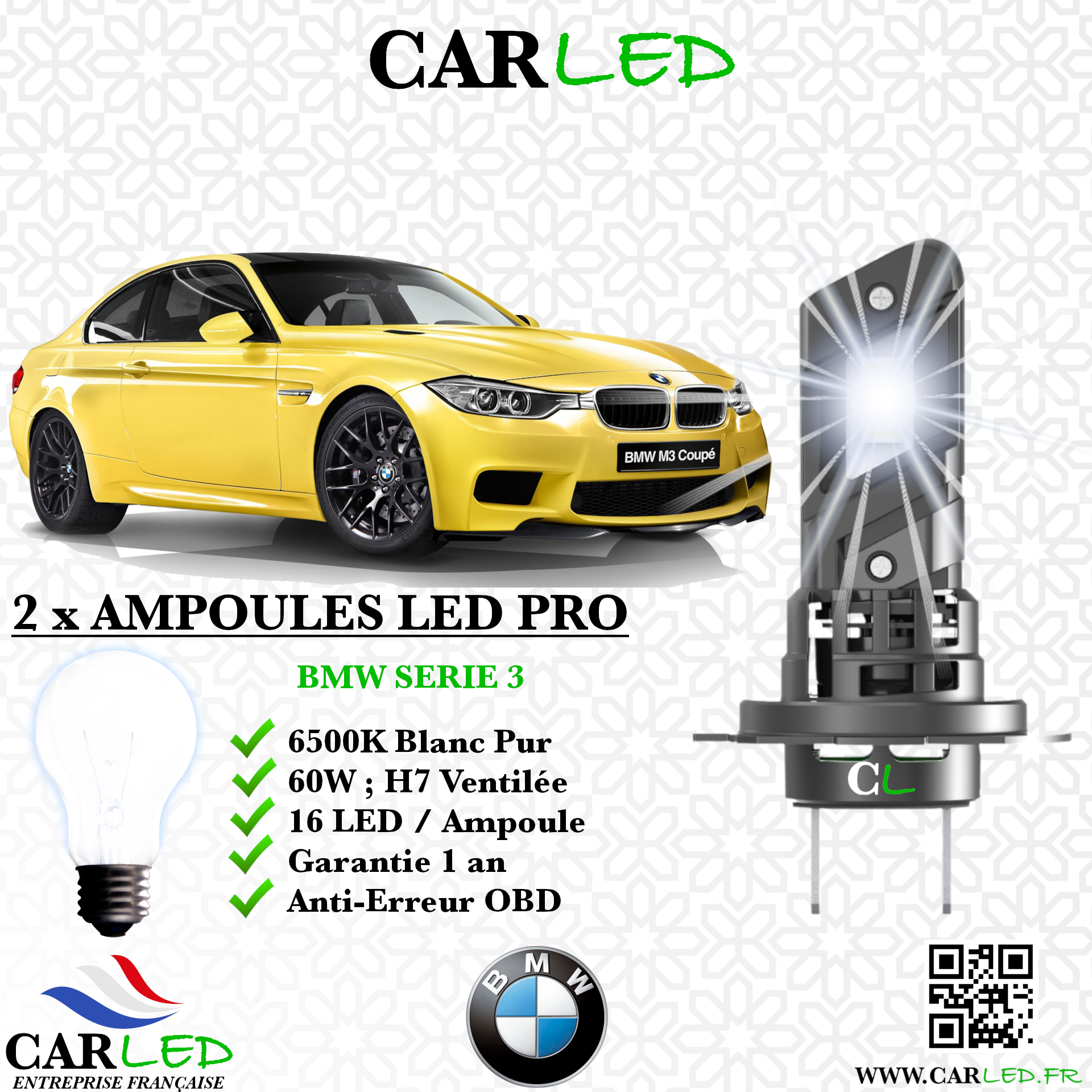 KIT AMPOULE LED BMW SERIE 3 F30/F31/F34