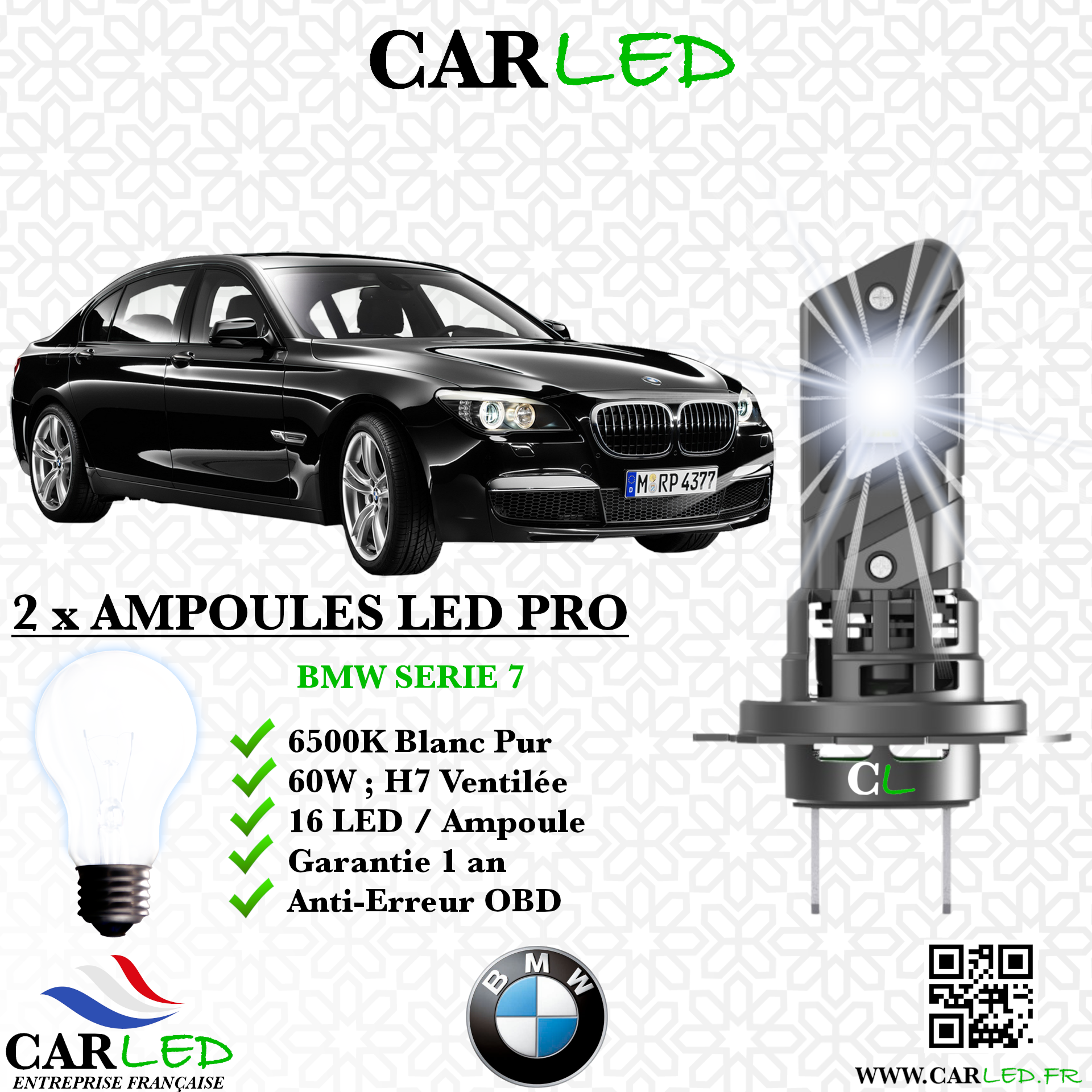 KIT AMPOULE LED BMW SERIE 7 F01/F2/F03/F04