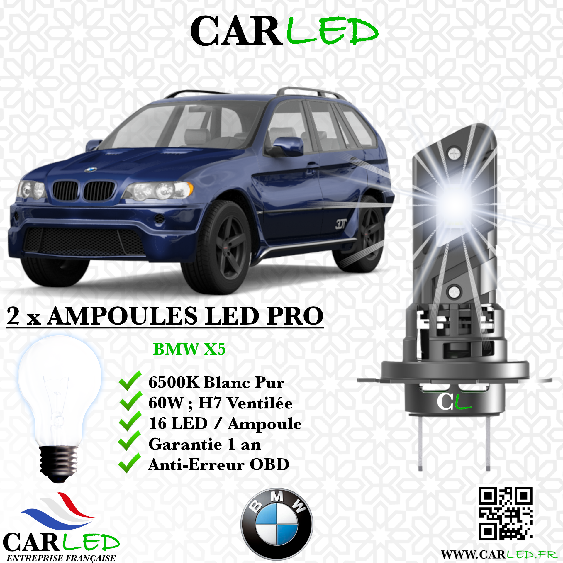 KIT AMPOULE LED BMW X5 E53