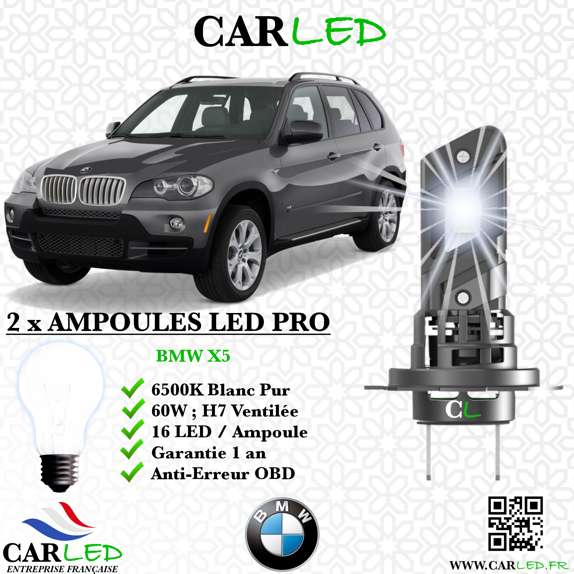 KIT AMPOULE LED BMW X5 E70