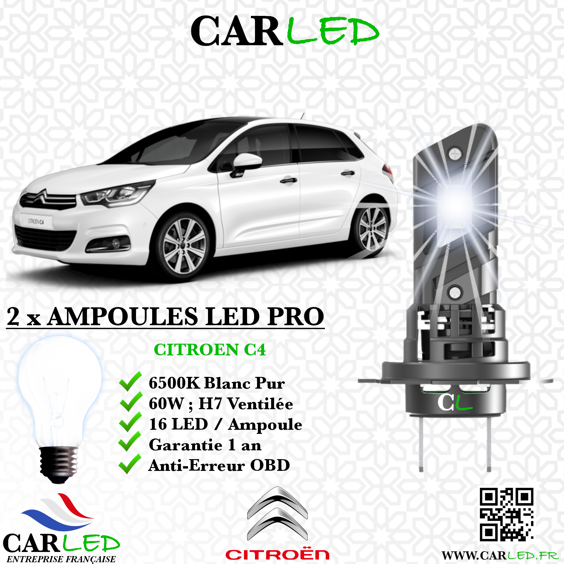 KIT AMPOULE LED CITROEN C4
