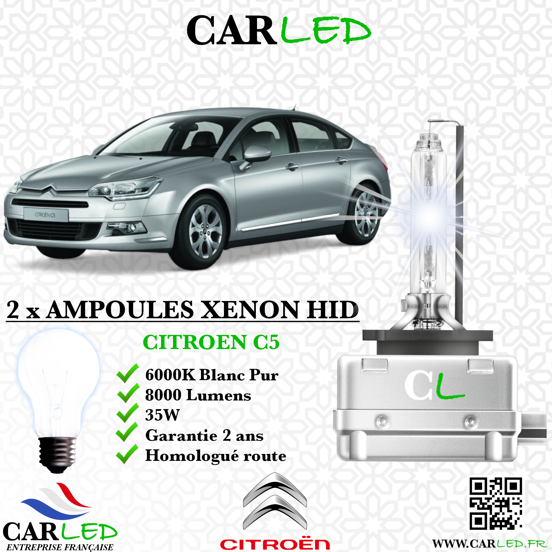 KIT AMPOULE HID XÉNON CITROEN C5
