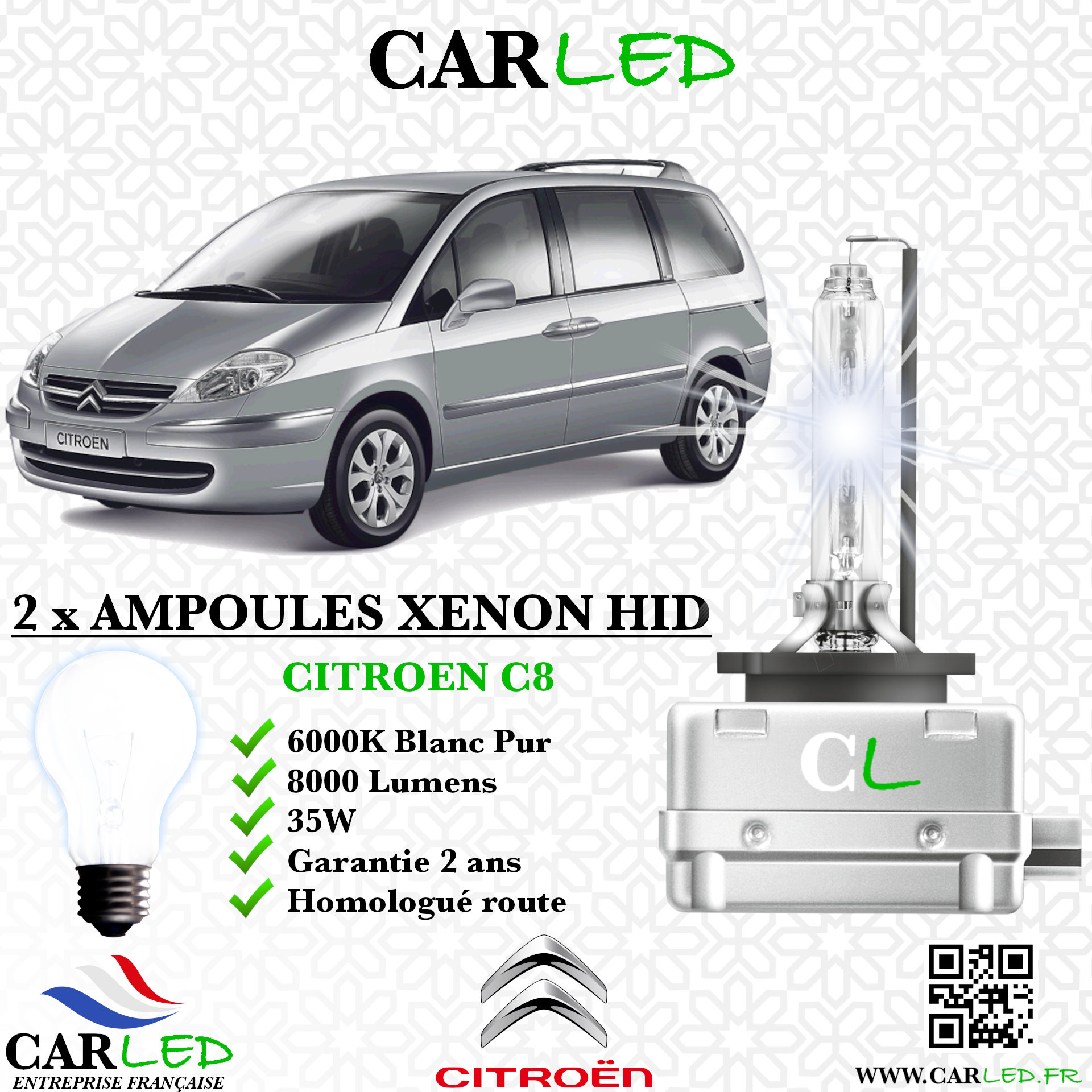 KIT AMPOULE HID XÉNON CITROEN C8