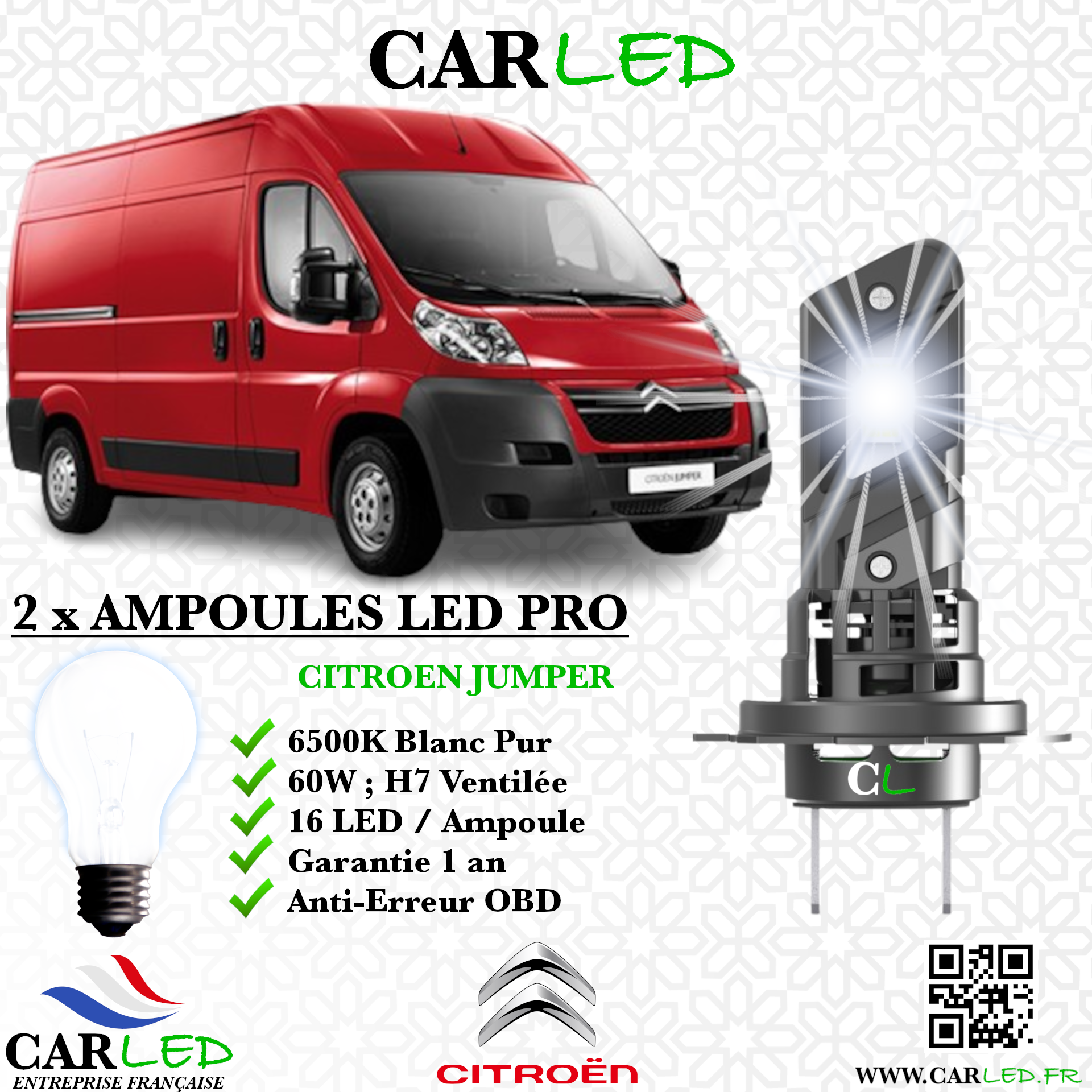 KIT AMPOULE LED CITROEN JUMPER