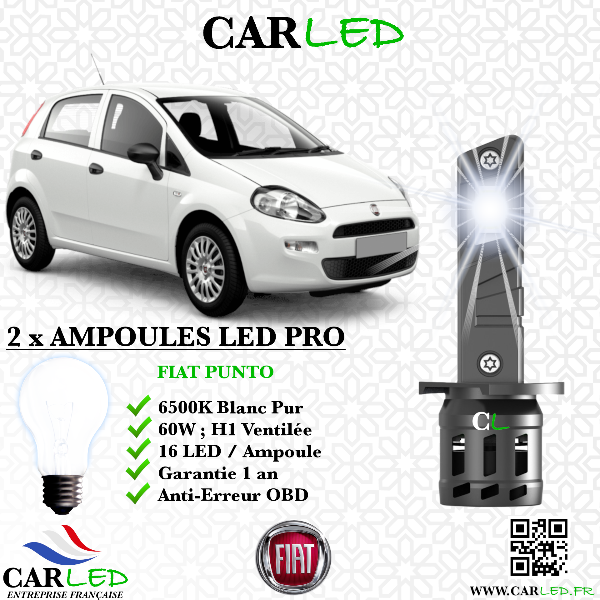 KIT AMPOULE LED FIAT PUNTO