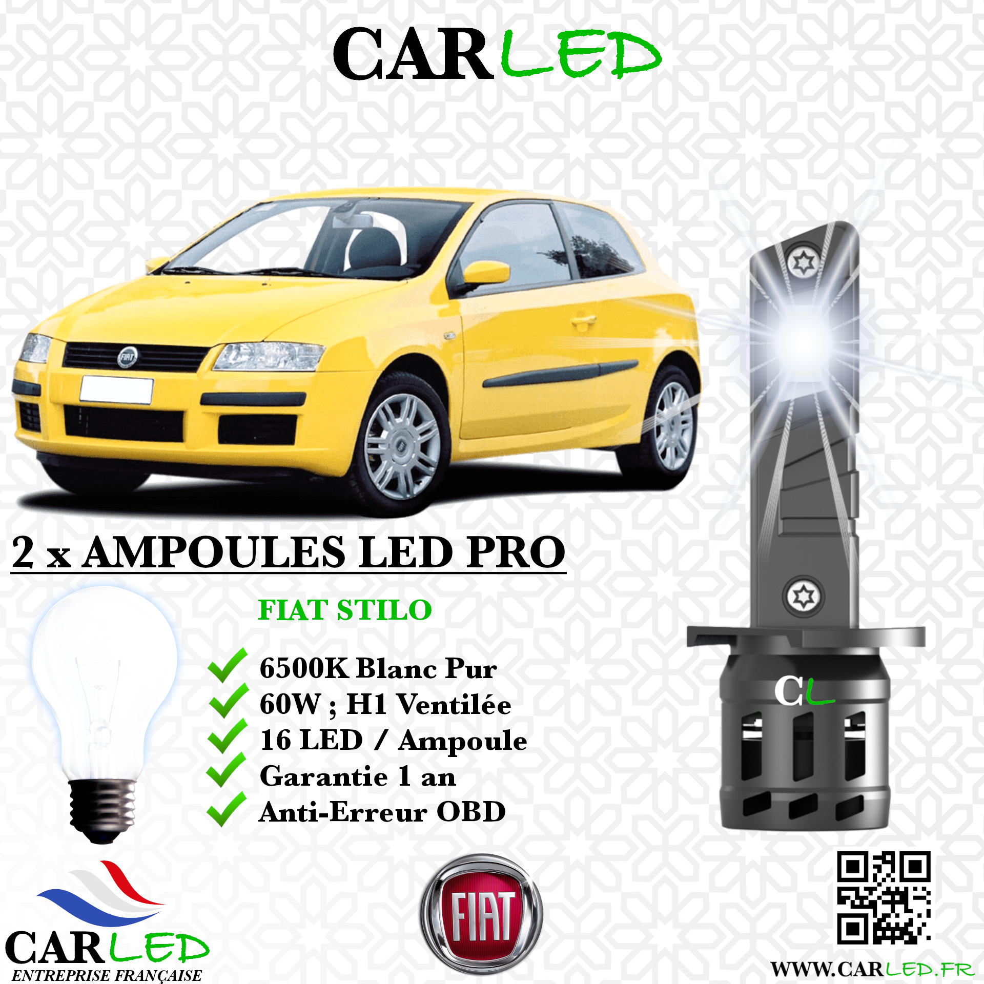 KIT AMPOULE LED FIAT STILO