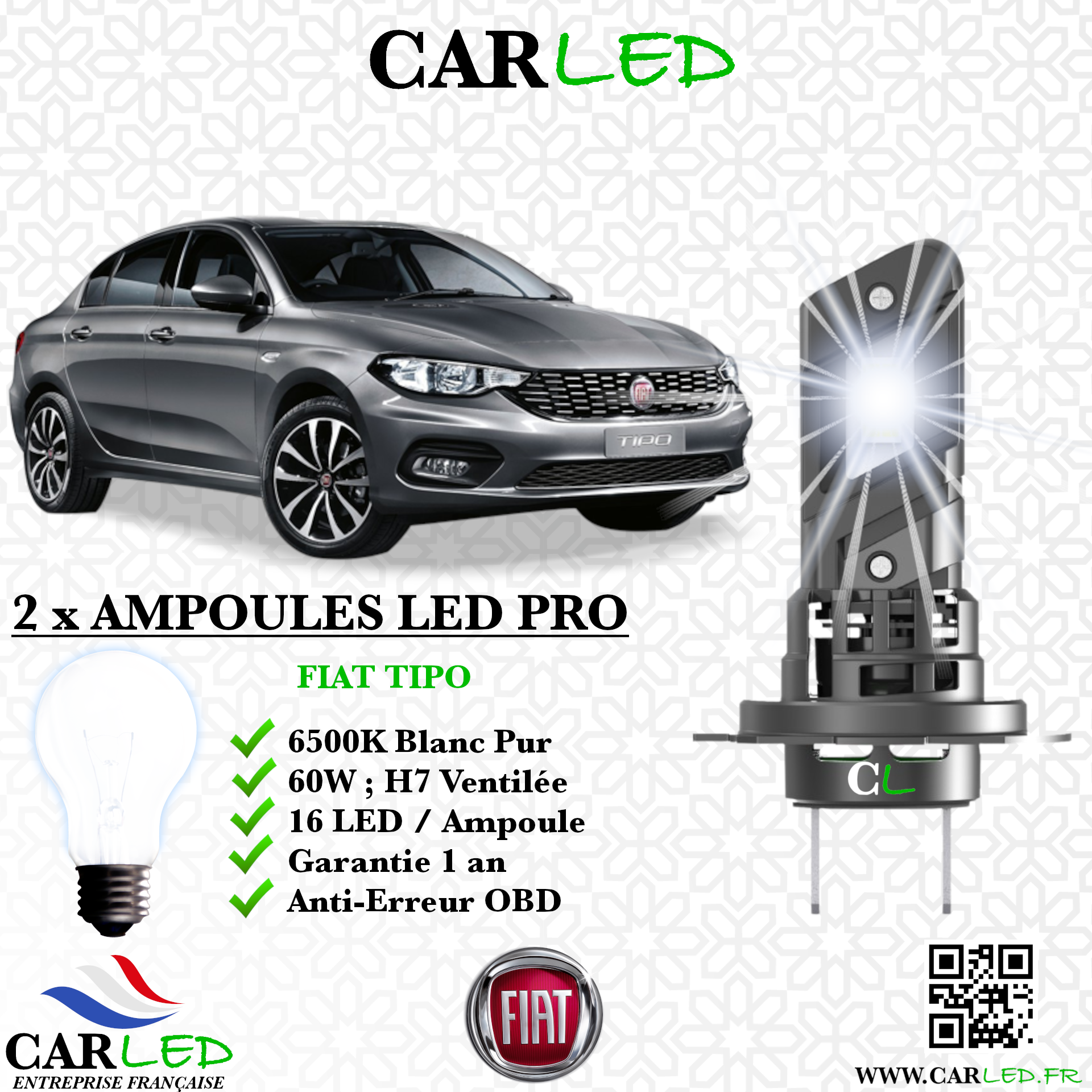 KIT AMPOULE LED FIAT TIPO