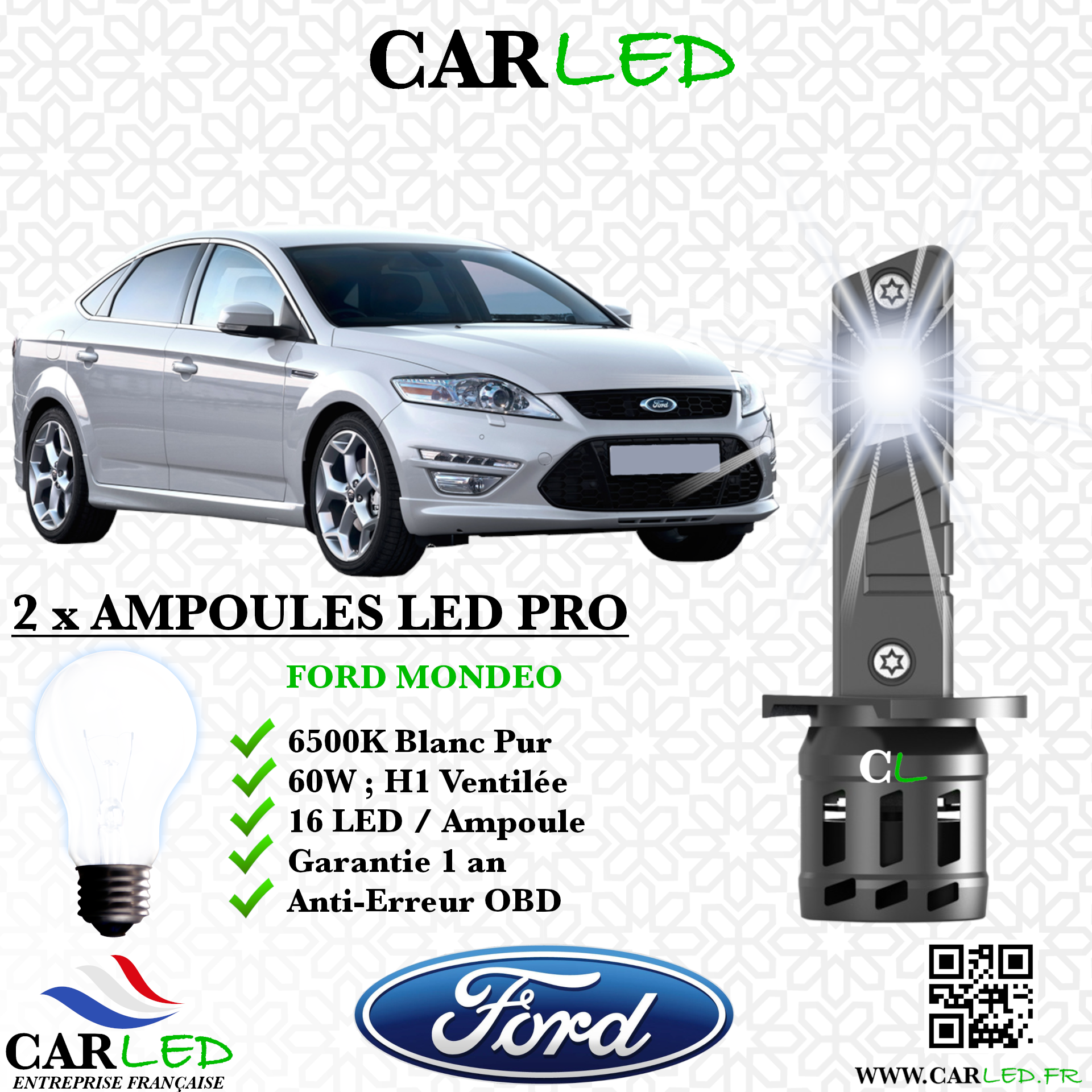KIT AMPOULE LED FORD MONDEO