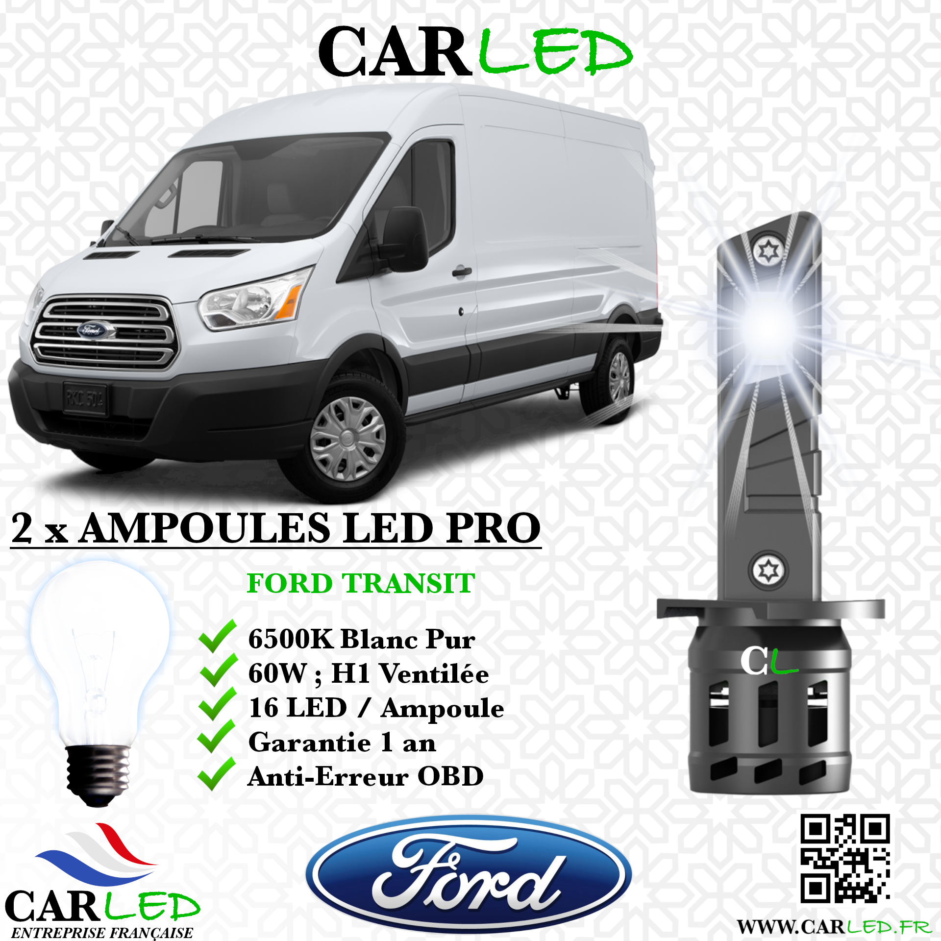 KIT AMPOULE LED FORD TRANSIT