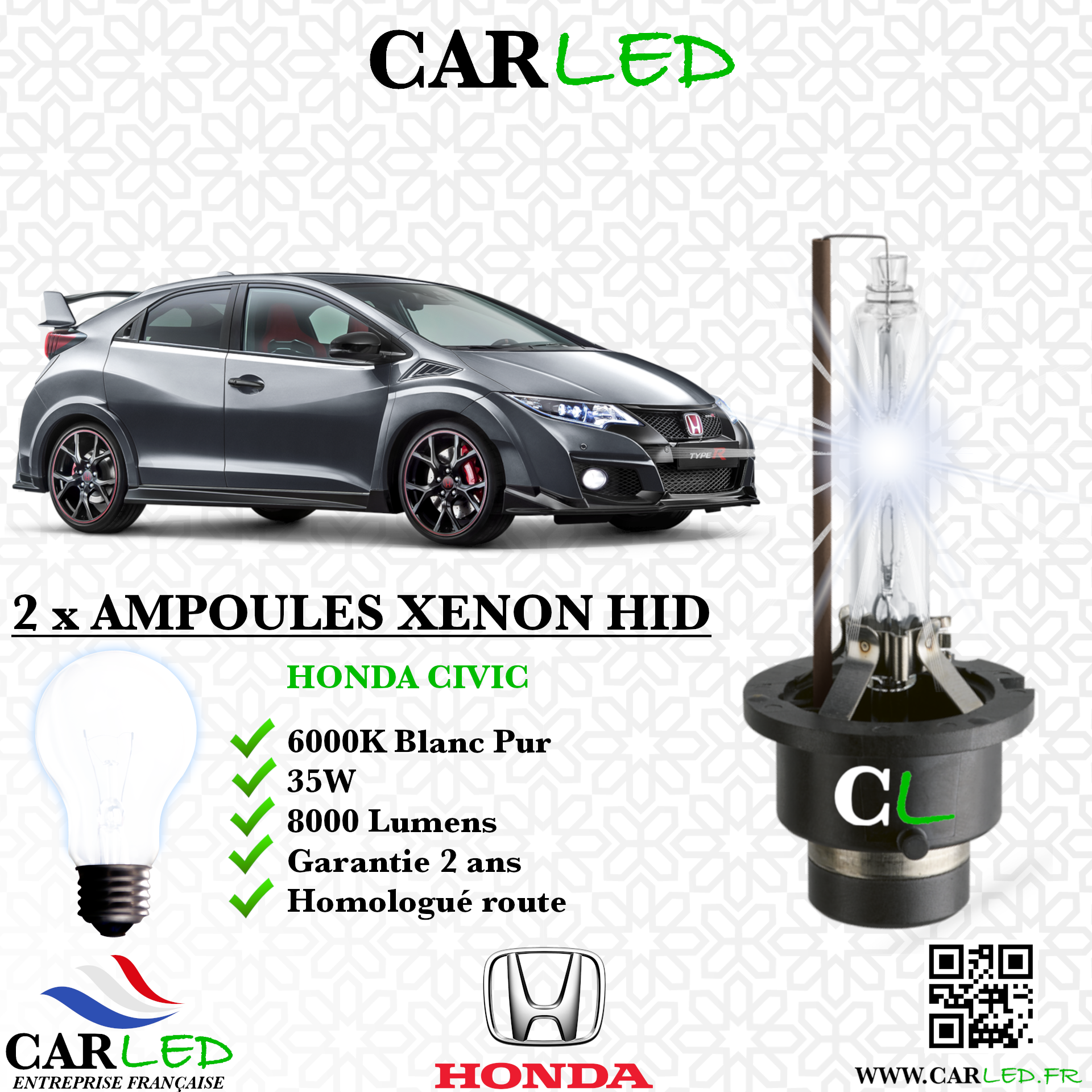 KIT AMPOULE HID XÉNON HONDA CIVIC