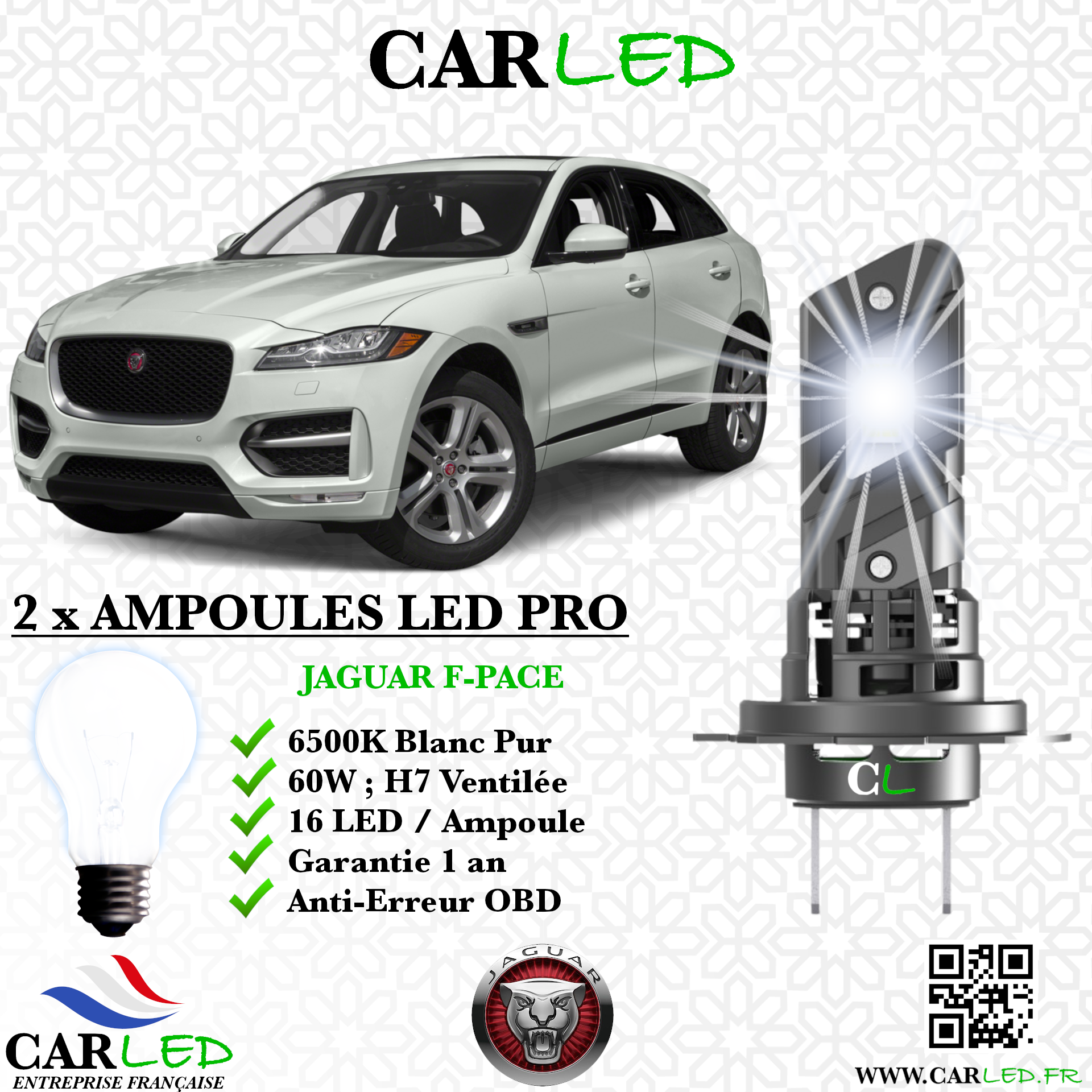 KIT AMPOULE LED JAGUAR F-PACE