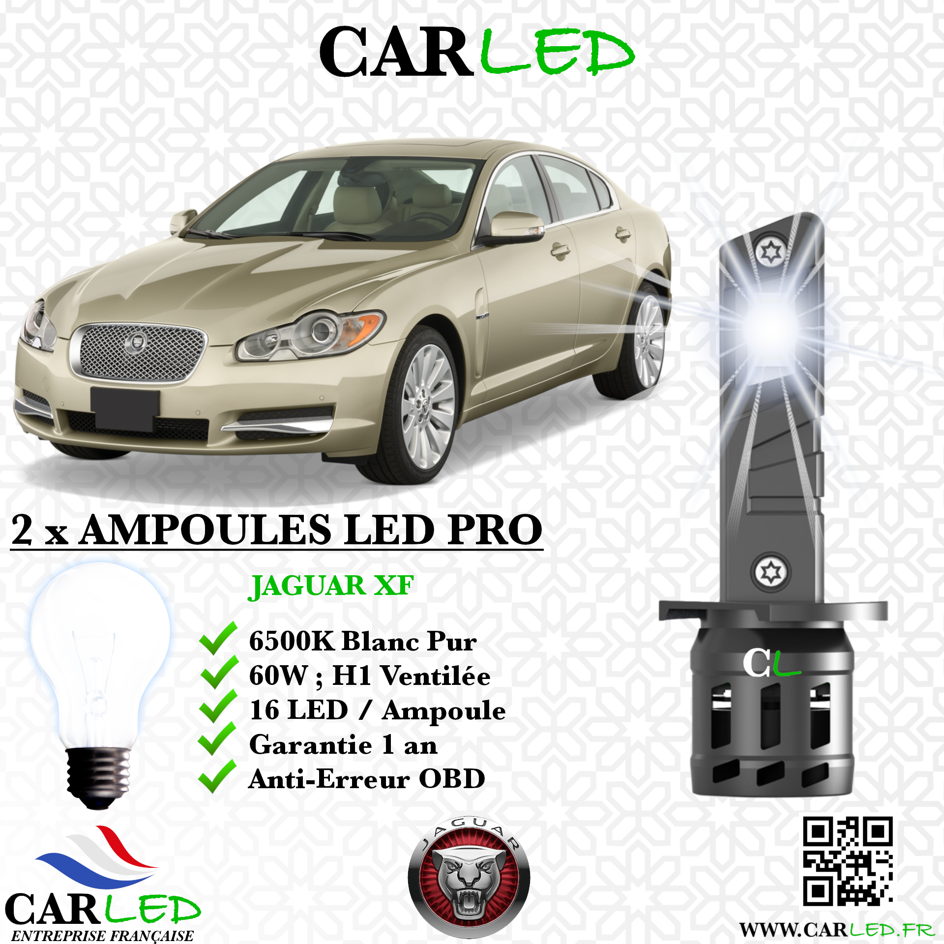 KIT AMPOULE LED JAGUAR XF