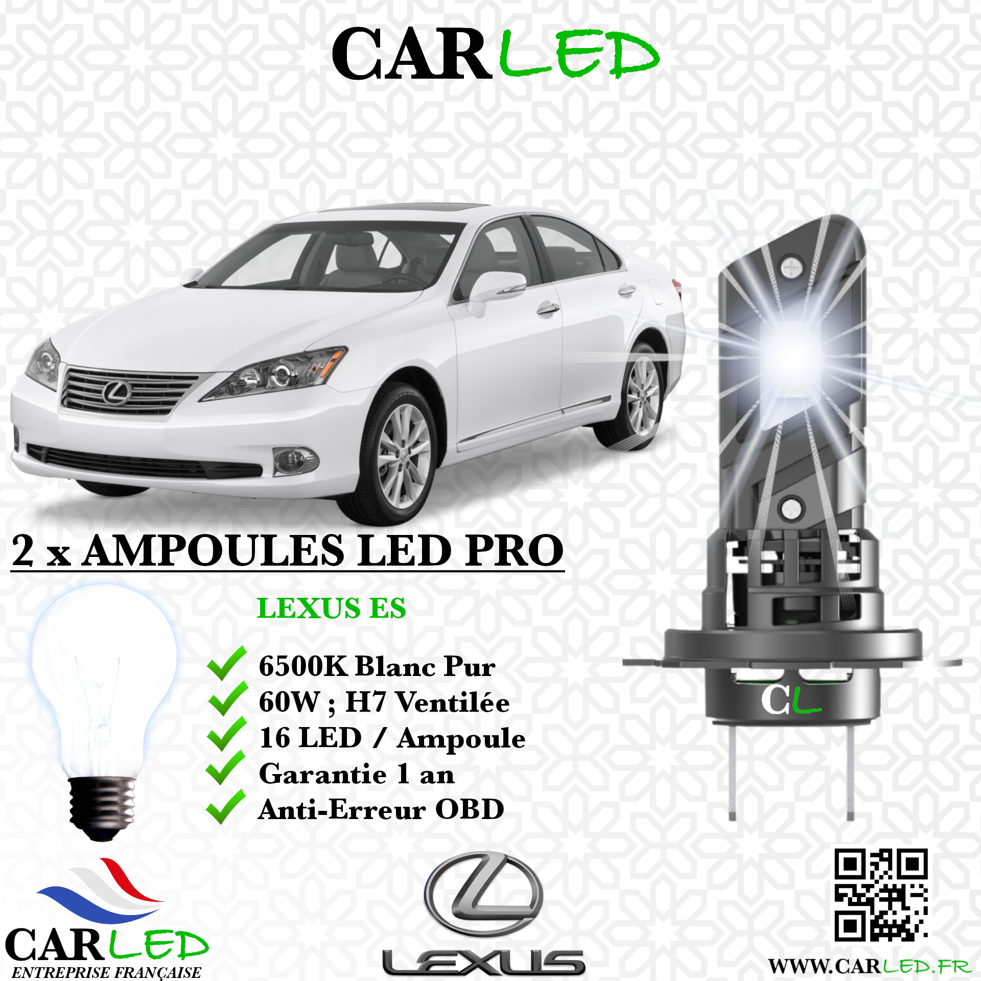 KIT AMPOULE LED LEXUS ES