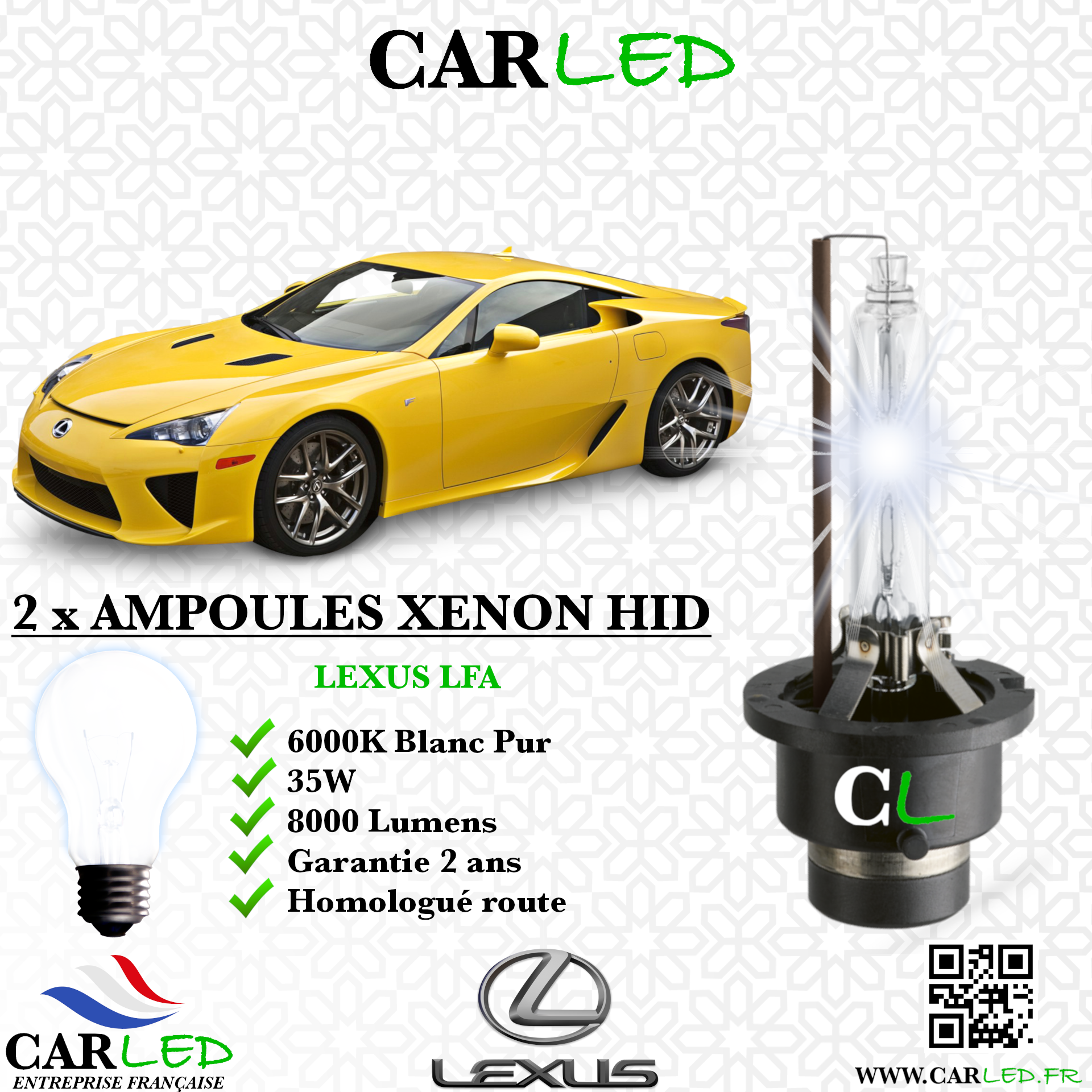 KIT AMPOULE HID XÉNON LEXUS LFA