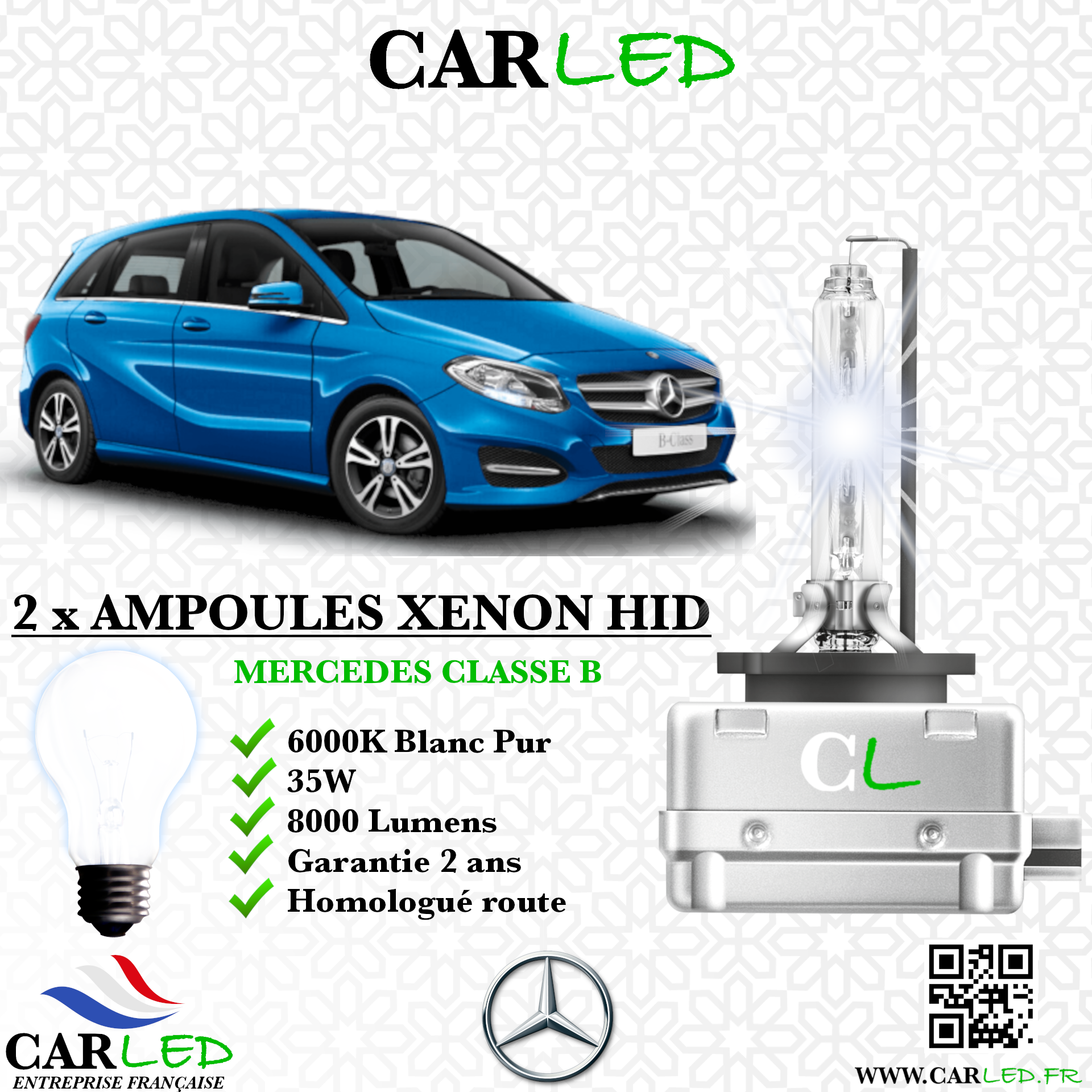KIT AMPOULE HID XÉNON MERCEDES CLASSE B