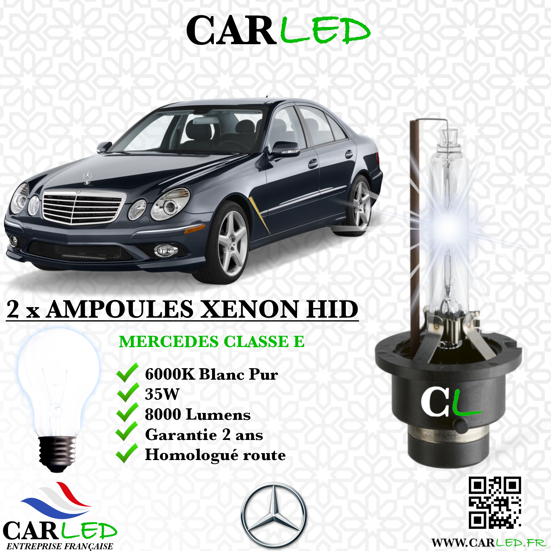 KIT AMPOULE HID XÉNON MERCEDES CLASSE E