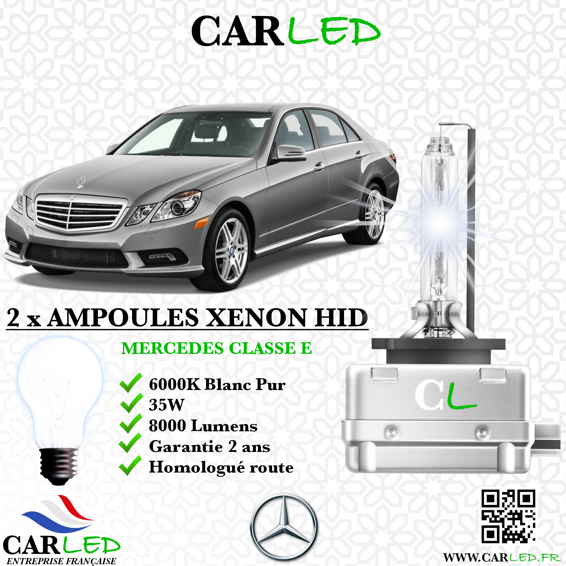 KIT AMPOULE HID XÉNON MERCEDES CLASSE E