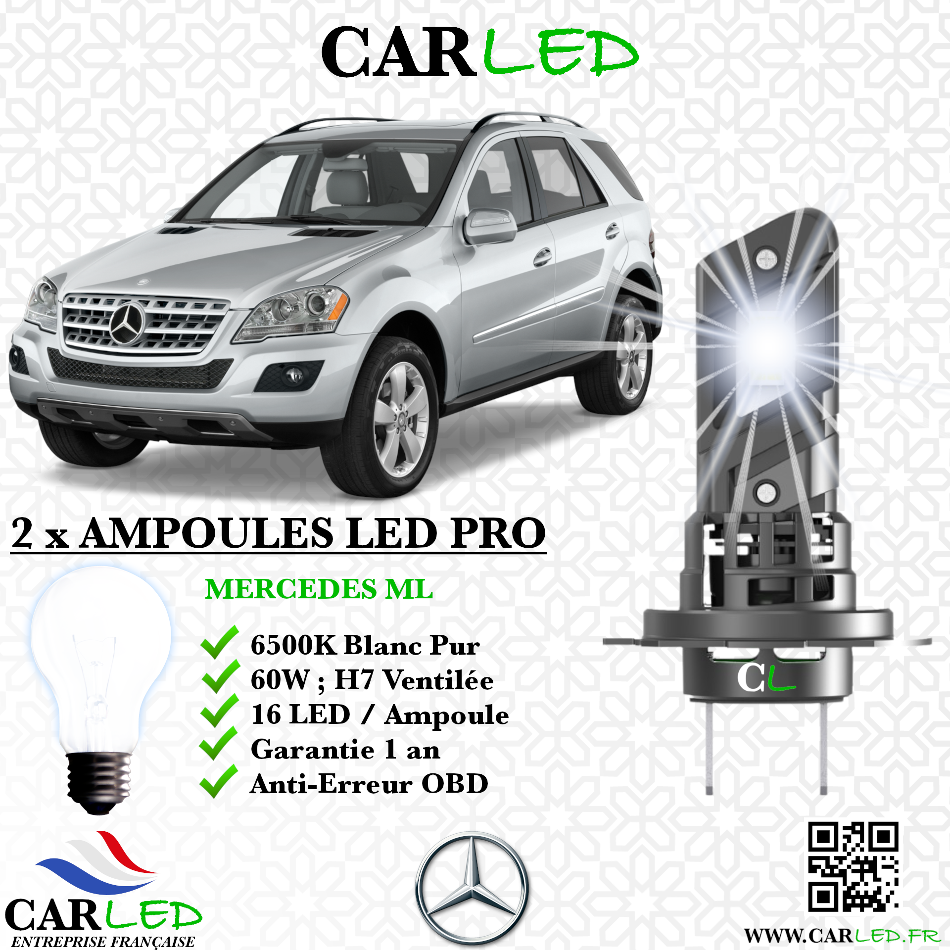 KIT AMPOULE LED MERCEDES ML
