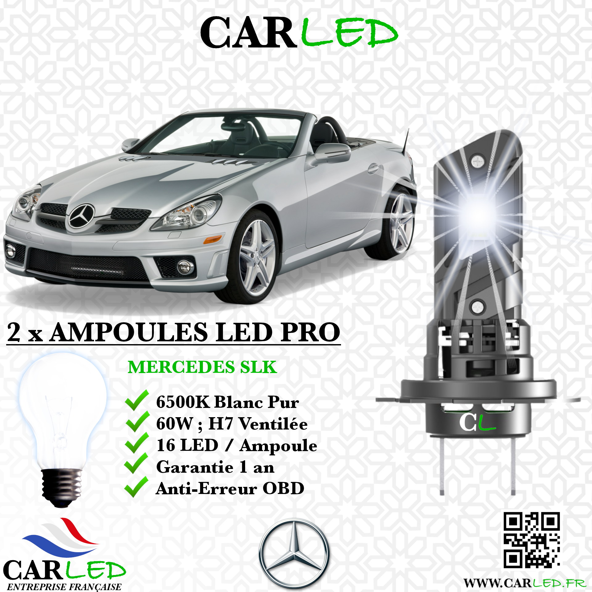 KIT AMPOULE LED MERCEDES SLK