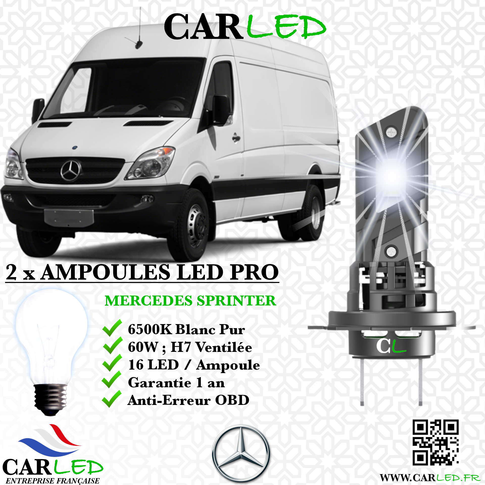 KIT AMPOULE LED MERCEDES SPRINTER
