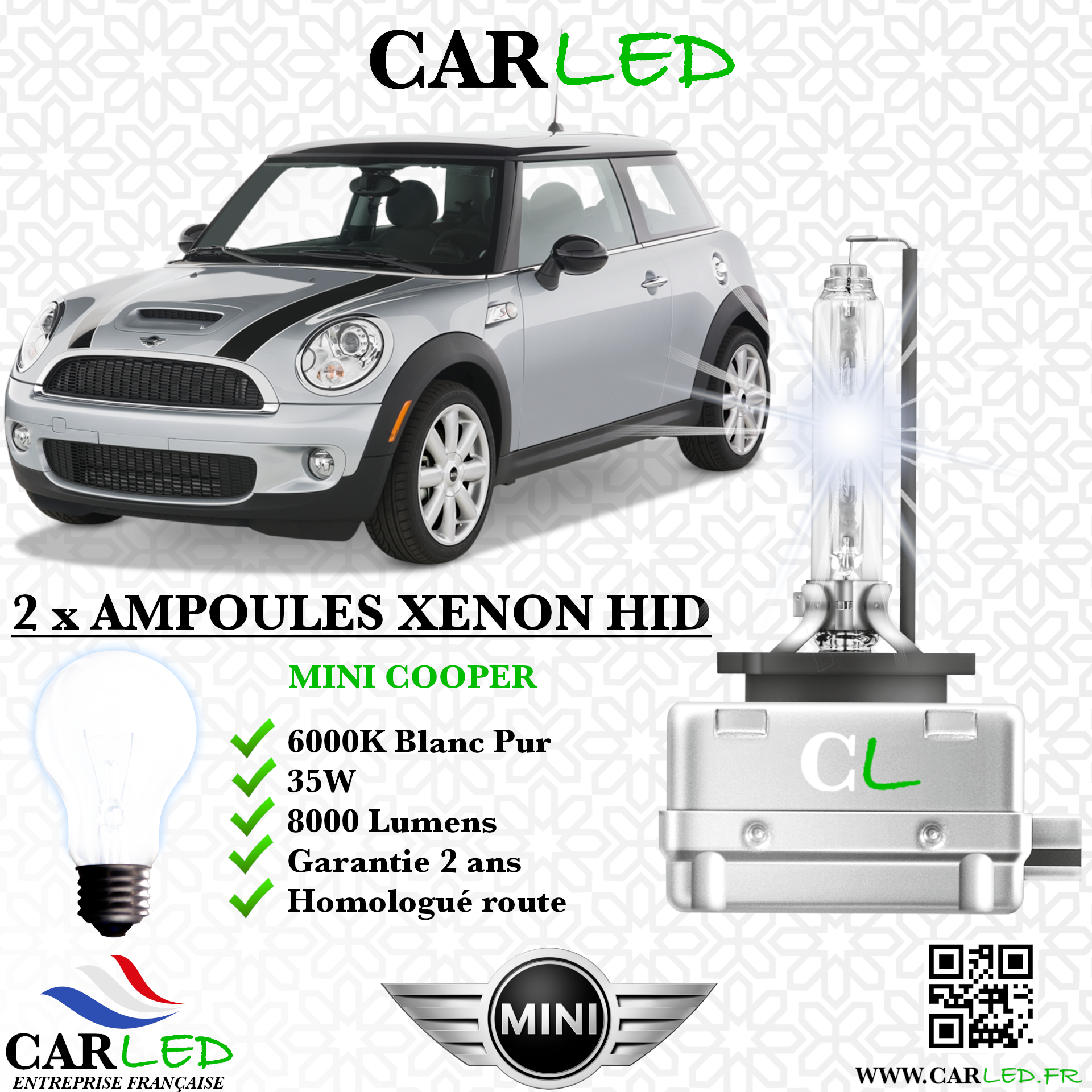 KIT AMPOULE HID XÉNON MINI COOPER