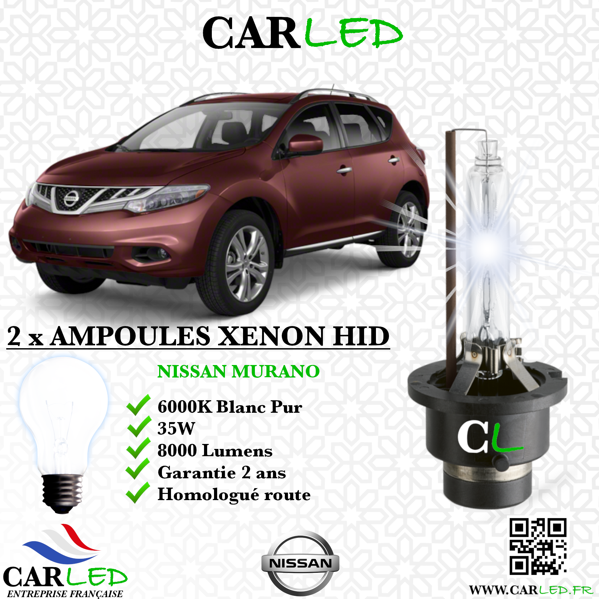 KIT AMPOULE HID XÉNON NISSAN MURANO