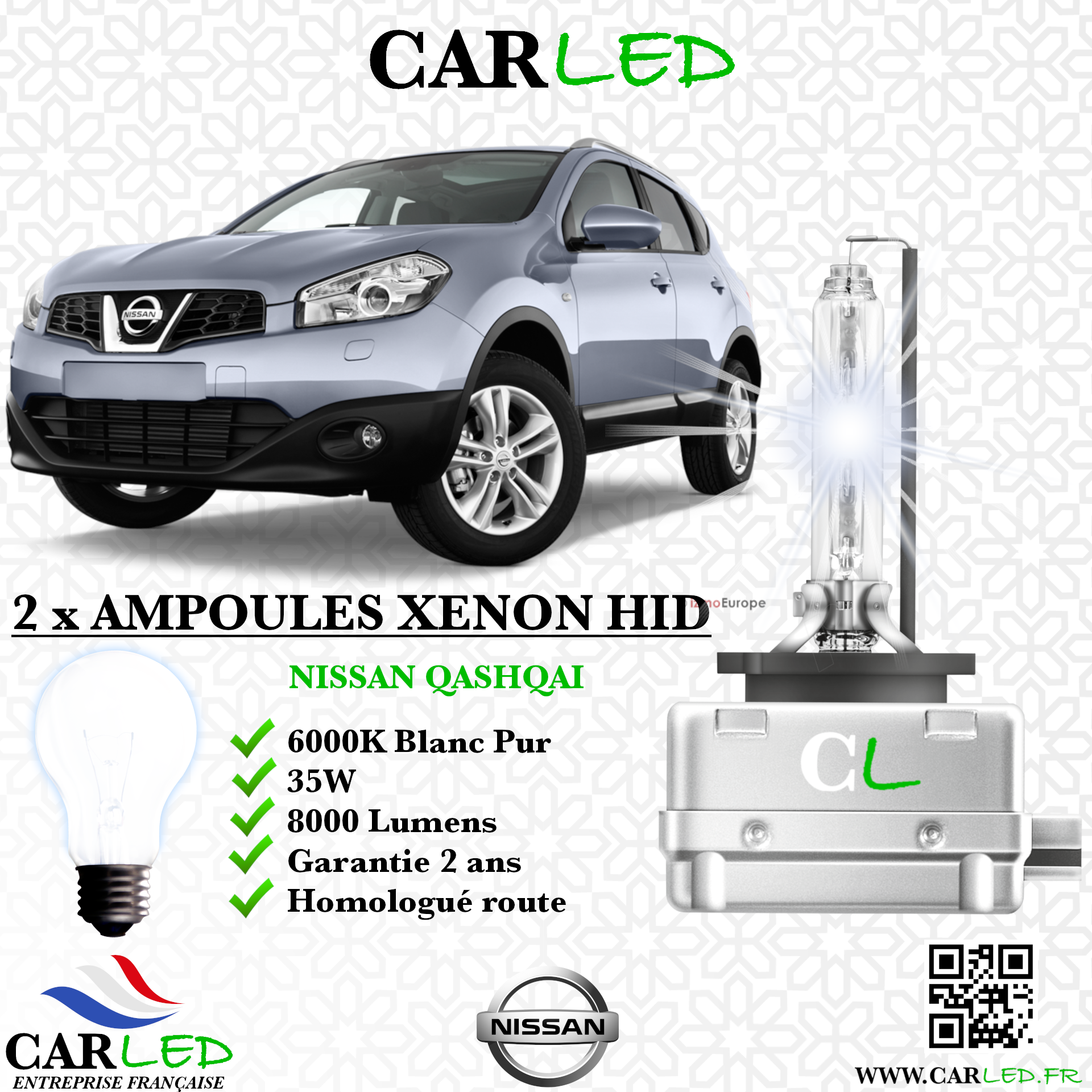 KIT AMPOULE HID XÉNON NISSAN QASHQAI