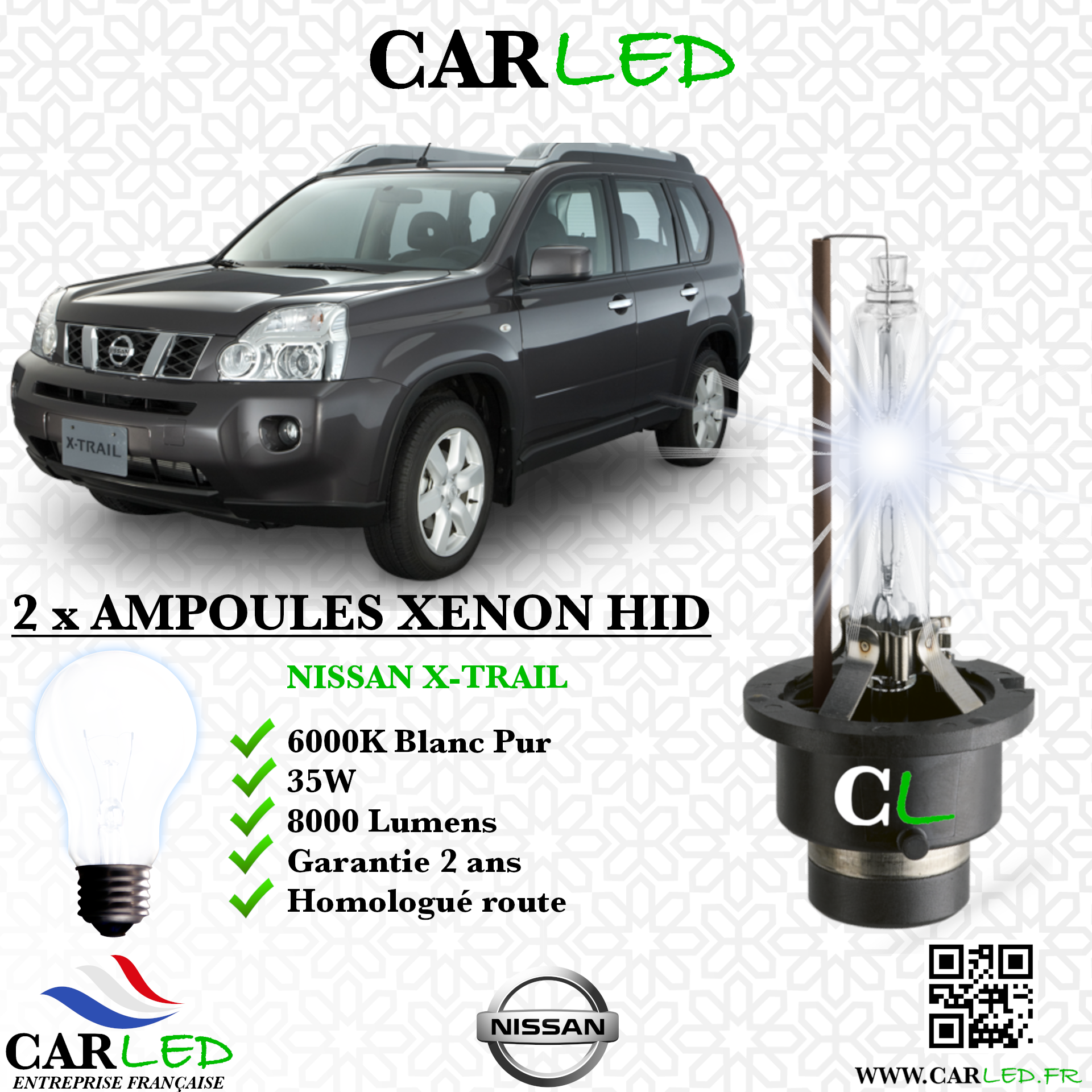 KIT AMPOULE HID XÉNON NISSAN X-TRAIL
