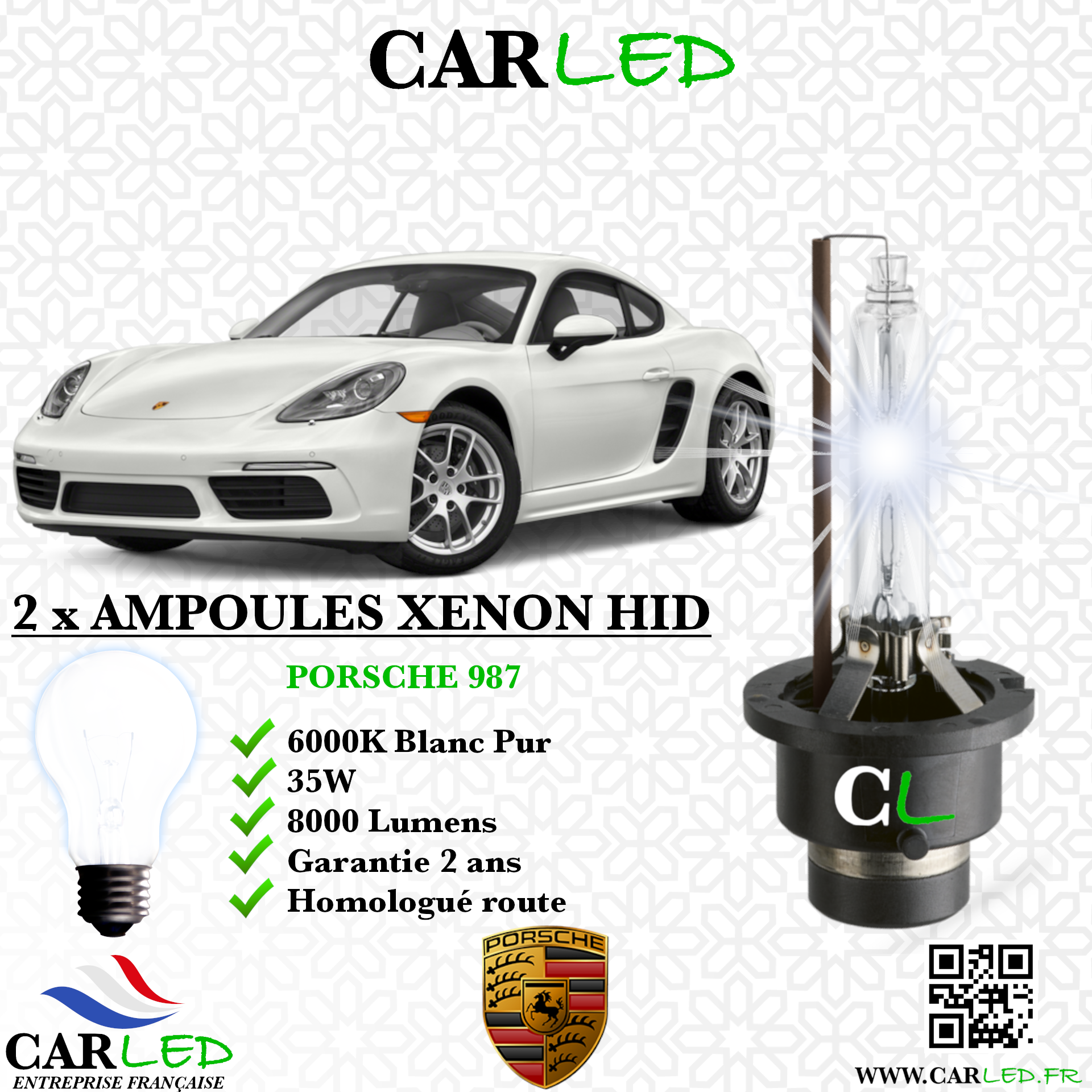 KIT AMPOULE HID XÉNON PORSCHE CAYMAN
