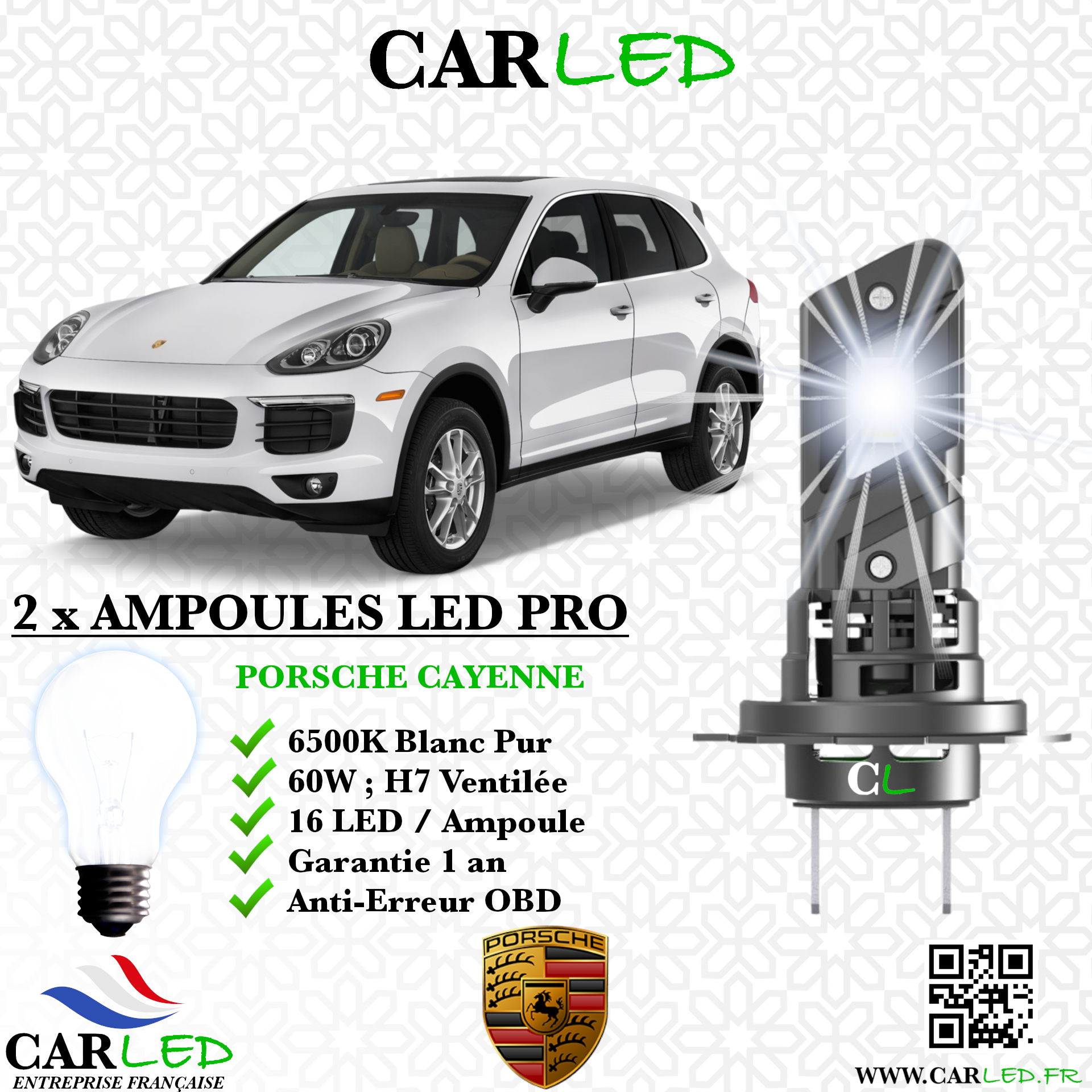 KIT AMPOULE LED PORSCHE CAYENNE