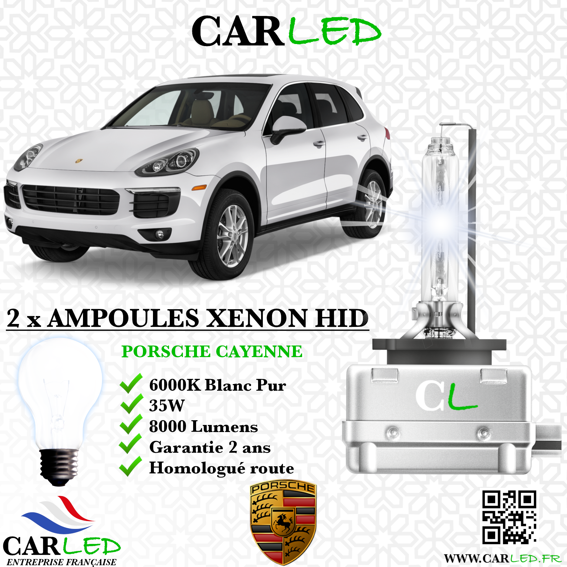 KIT AMPOULE HID XÉNON PORSCHE CAYENNE