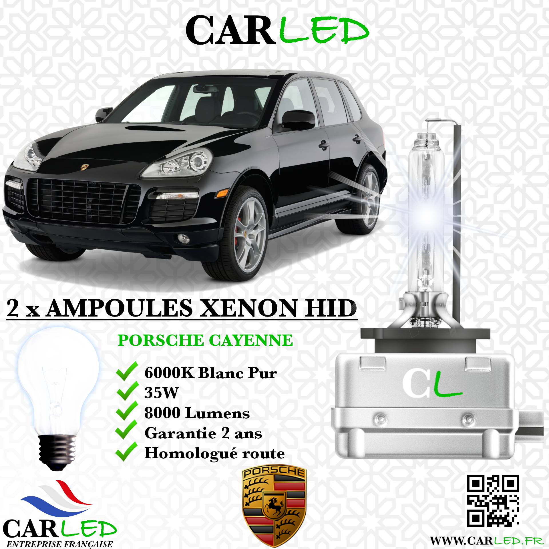 KIT AMPOULE HID XÉNON PORSCHE CAYENNE