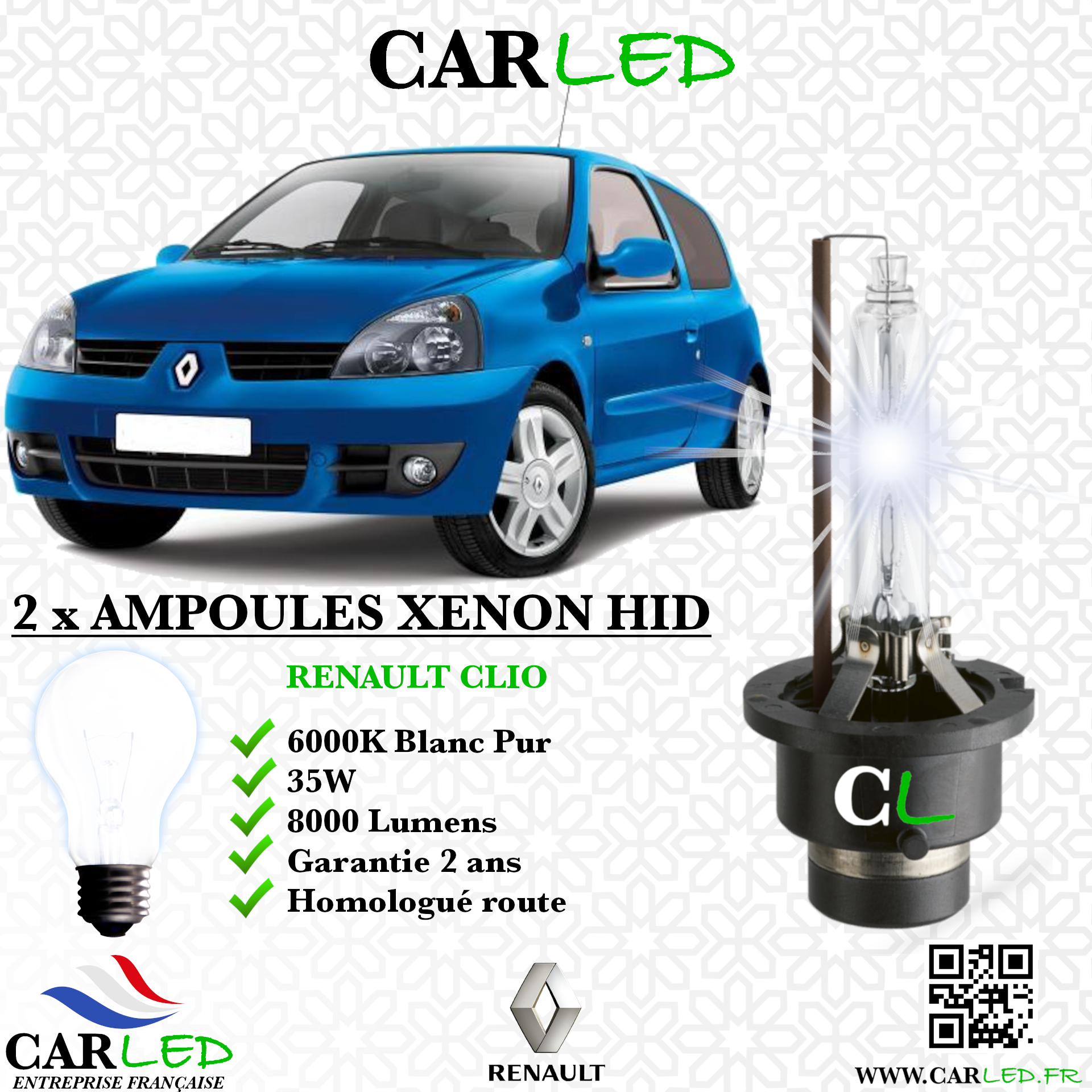 KIT AMPOULE HID XÉNON RENAULT CLIO II