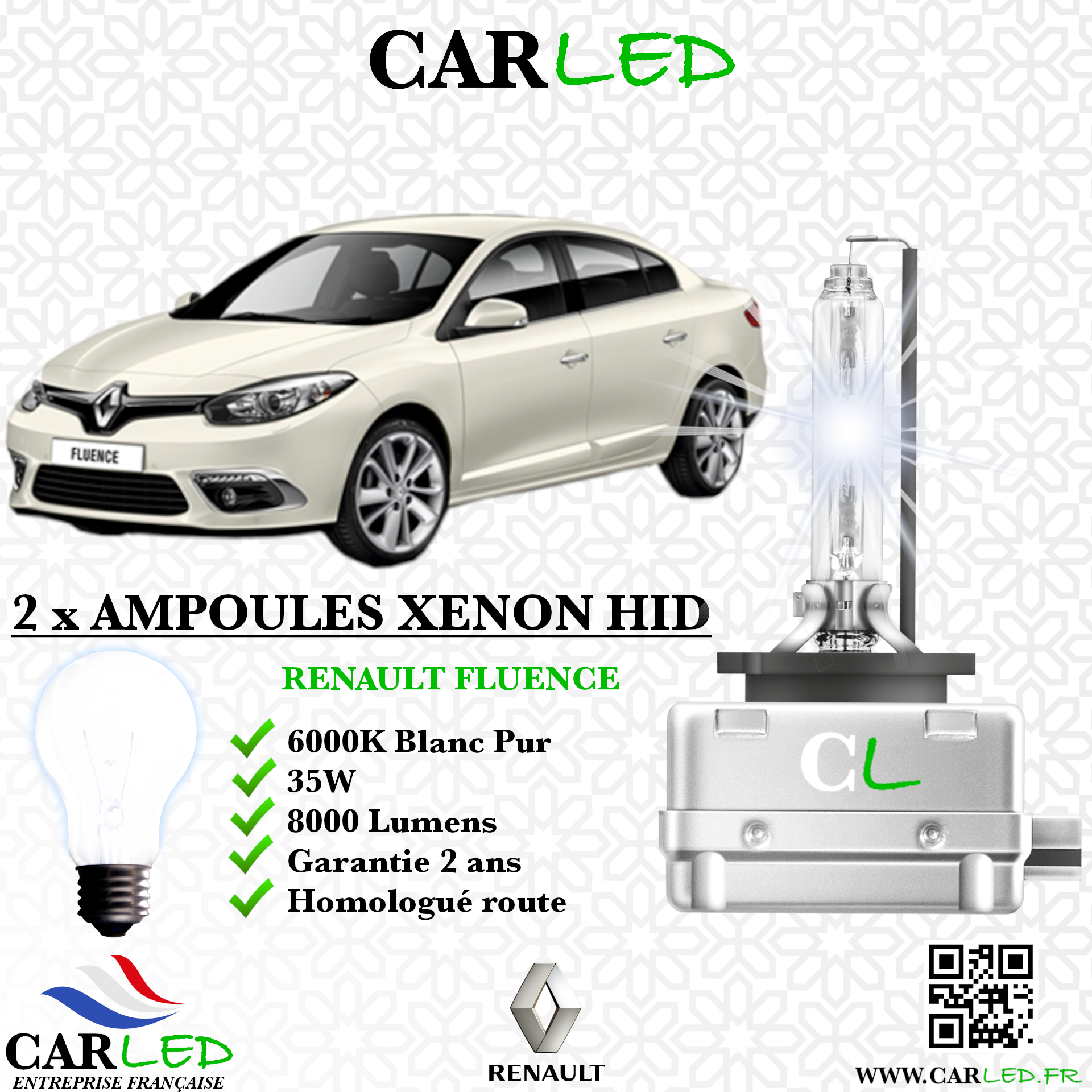 KIT AMPOULE HID XÉNON RENAULT FLUENCE