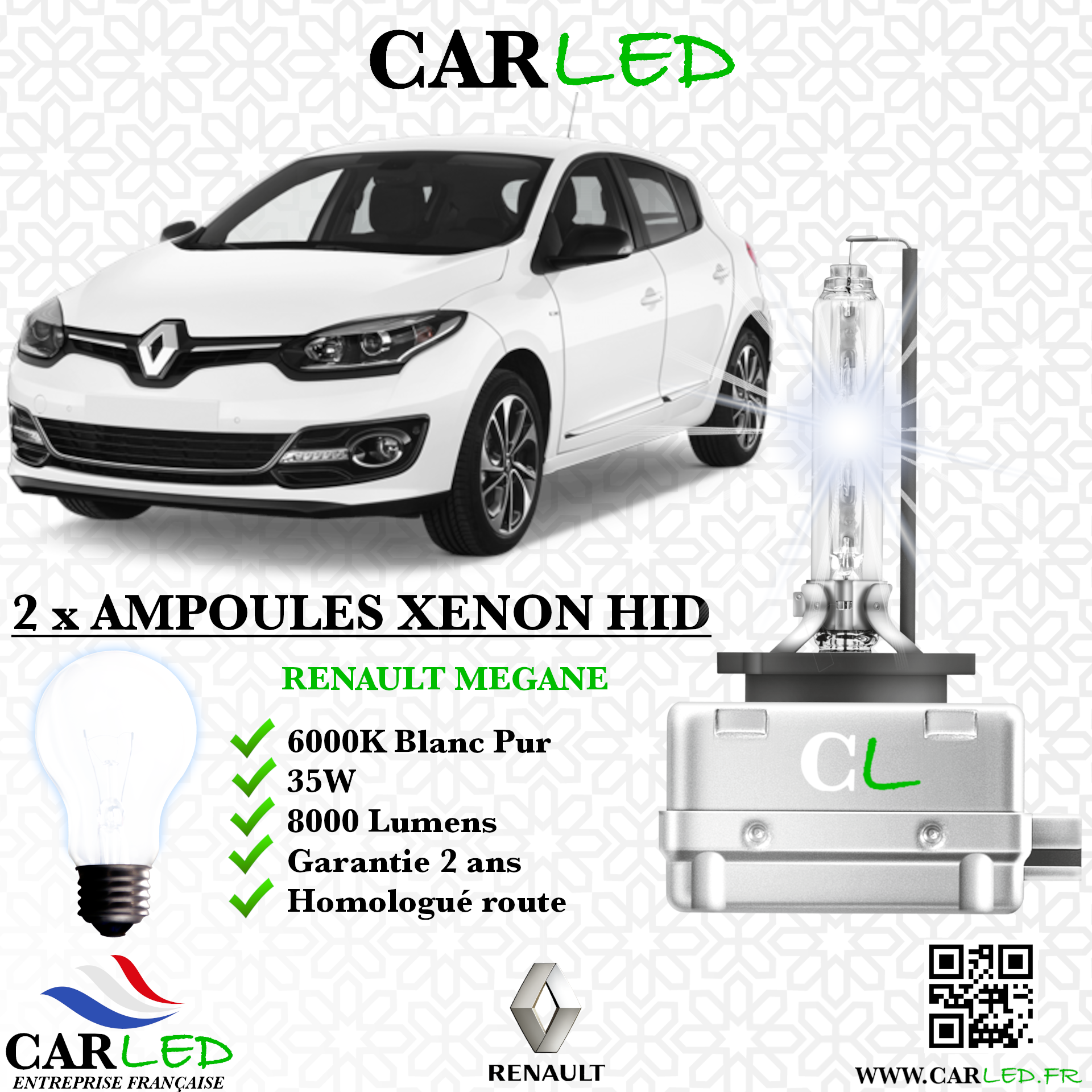 KIT AMPOULE HID XÉNON RENAULT MEGANE III