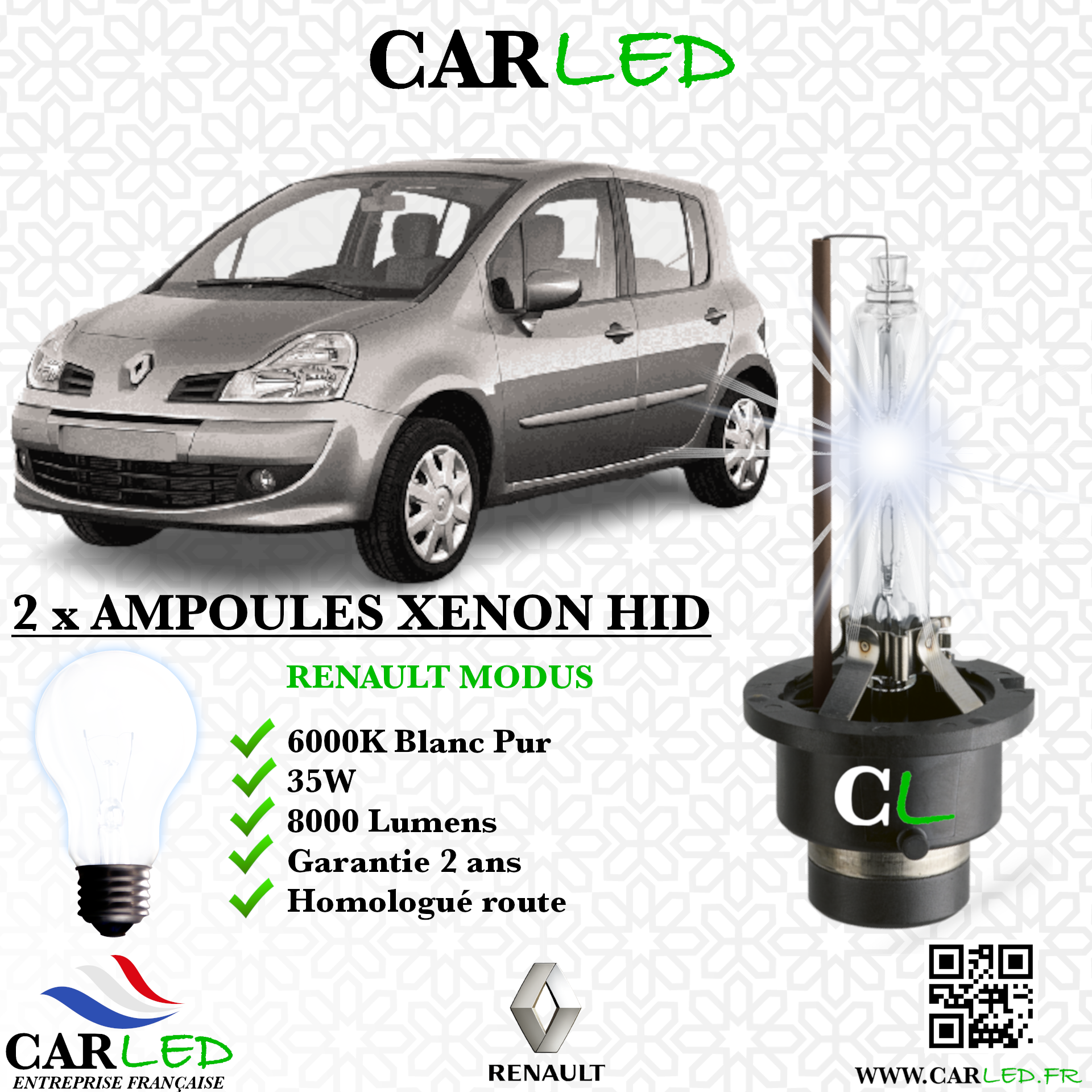 KIT AMPOULE HID XÉNON RENAULT MODUS