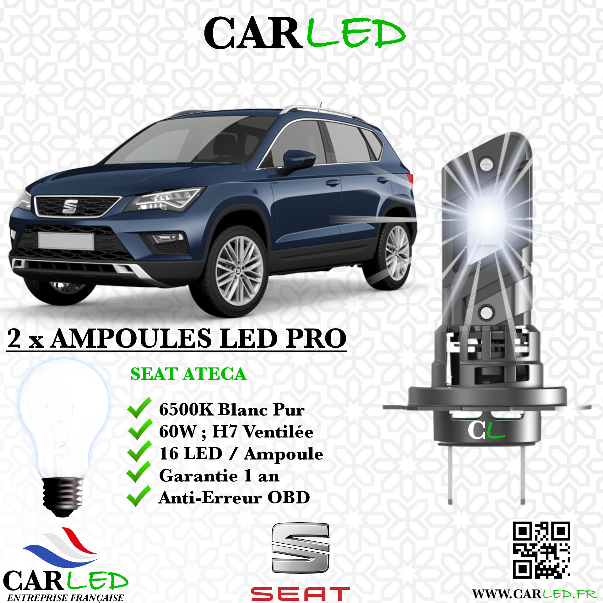 KIT AMPOULE LED SEAT ATECA